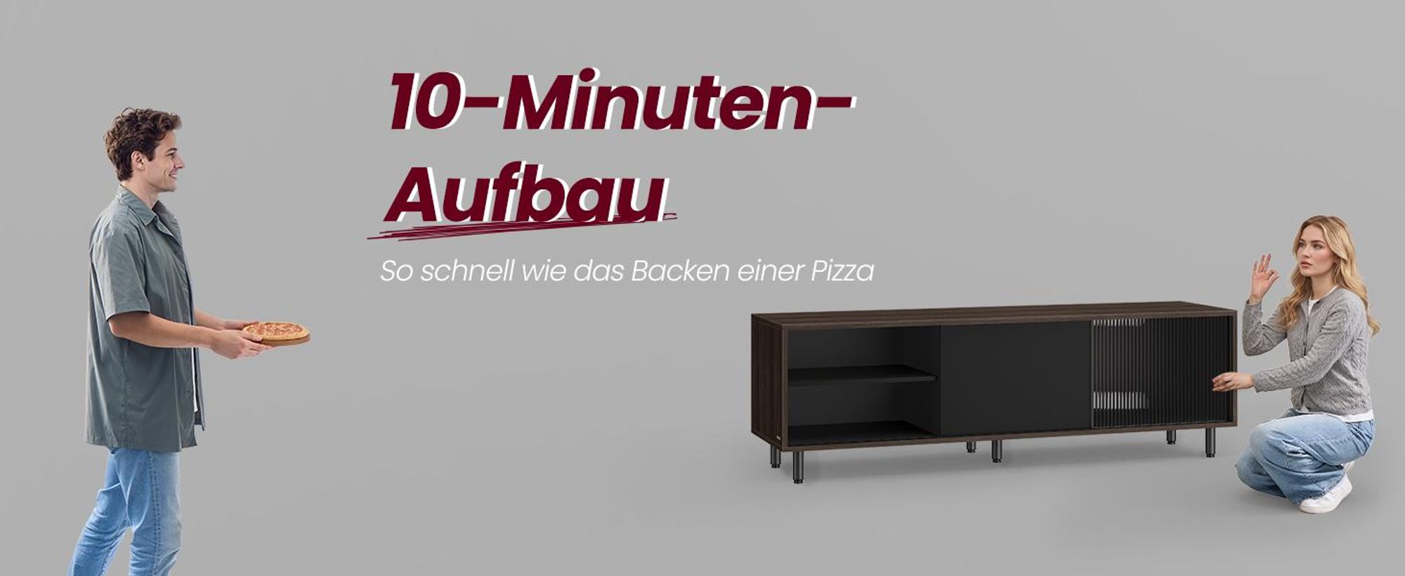 VASAGLE TV-Schrank, Fernsehtisch Wohnzimmer, geriffeltes Glas modern