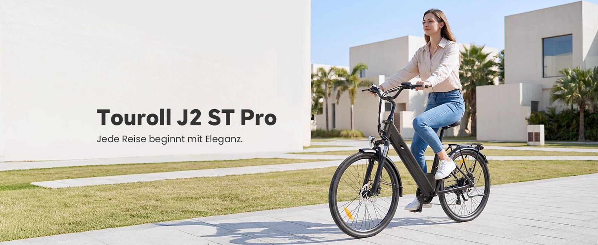 Touroll J2 ST Pro E-Bike Tiefeinsteiger mit 250W Motor, 100km Reichweite, Hydraulikbremsen, Shimano 7-Gang