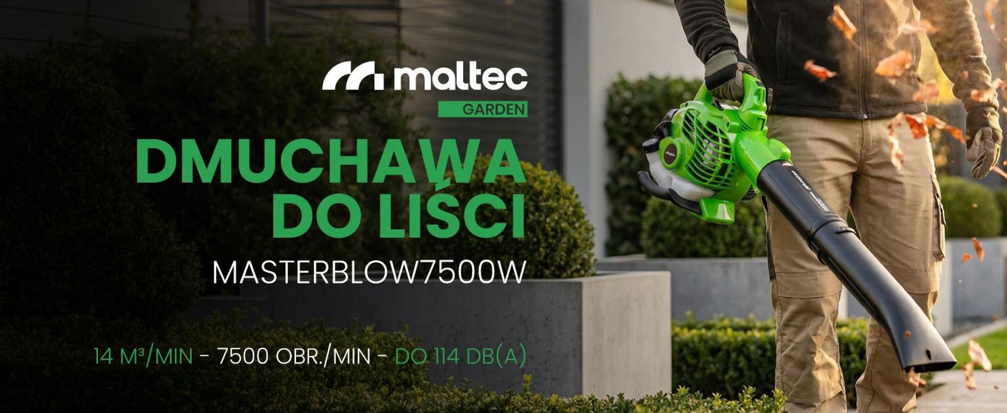 Zielona spalinowa dmuchawa do liści odkurzacz z rozdrabniaczem