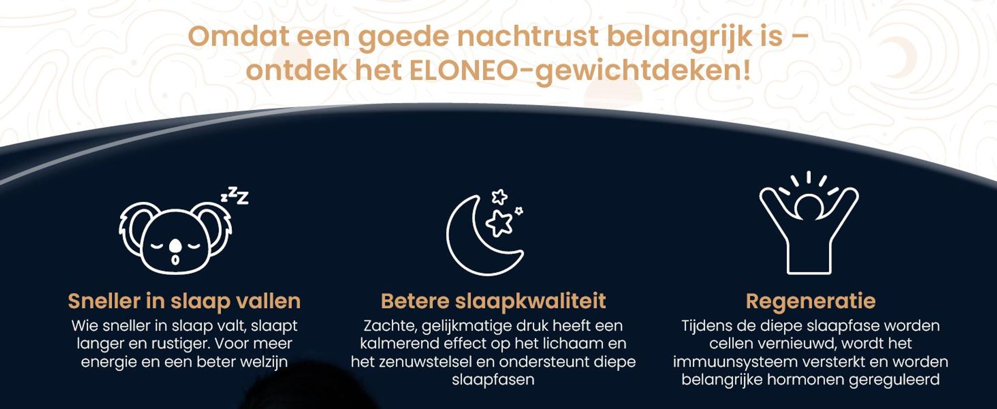 ELONEO Gewichtdeken, 135x200 cm, met 9 kg, gewichtdeken gemaakt van 100% katoen, ontspanningsdeken en anti-stress therapiedeken