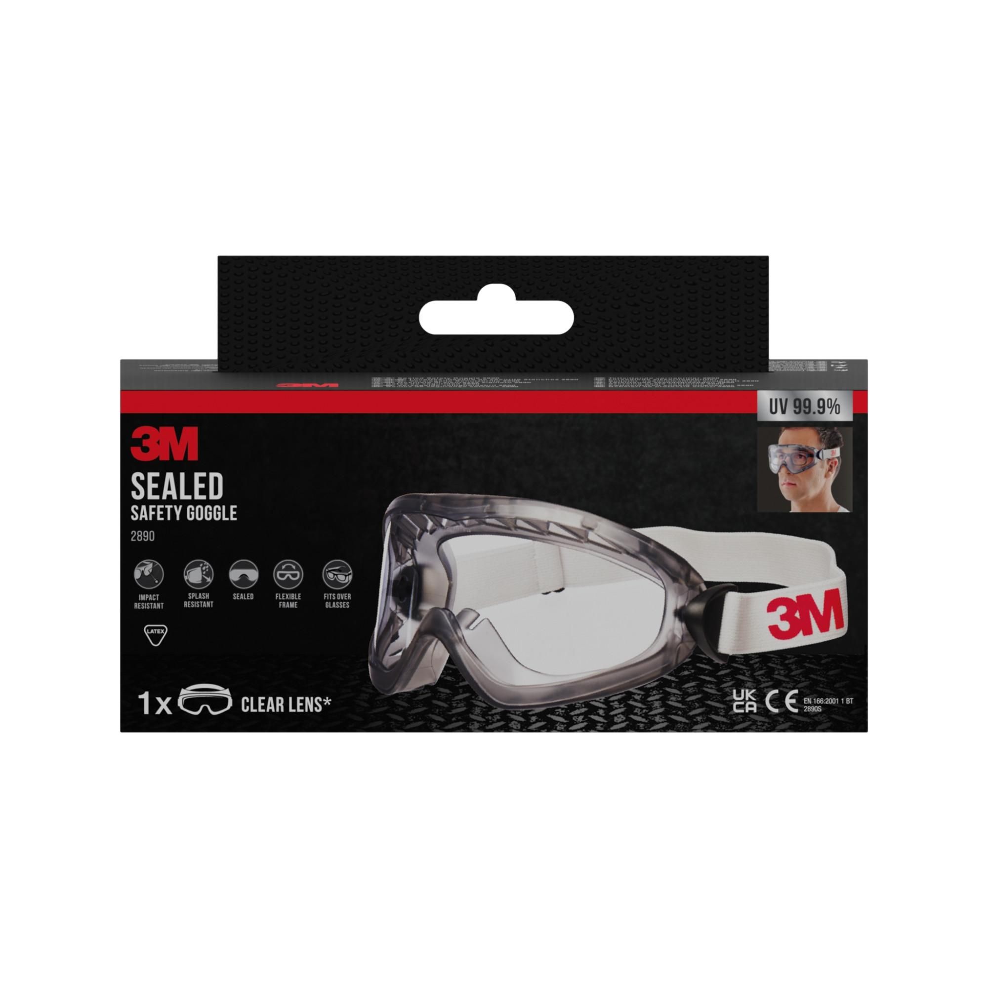 3M Schutzbrille weiß – leichte, kratzfeste Schutzbrille mit klaren Gläsern für Arbeit, Labor, Bau & Heimwerken