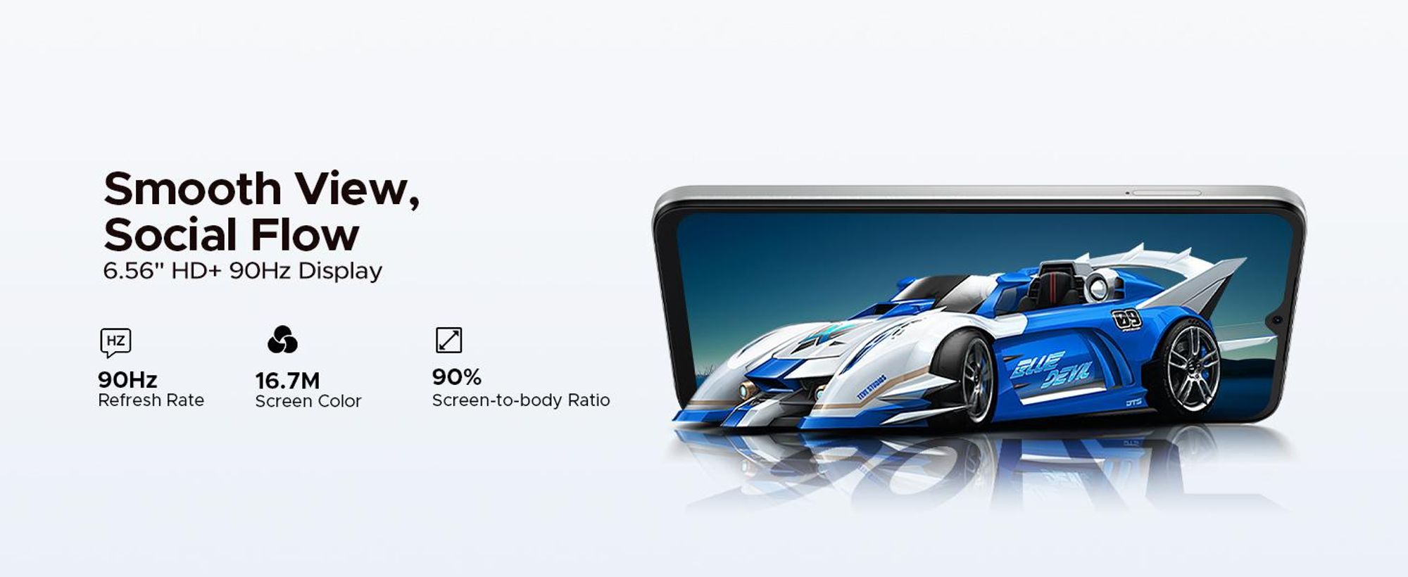 DOOGEE Note56 Pro – chytrý telefon, Android 16, 6,56" displej s obnovovací frekvencí 90 Hz, baterie 6150 mAh, 32 GB RAM + 128 GB interní paměti, 4G, podpora dvou SIM karet, 13MP fotoaparát, NFC, čtečka otisků prstů, rozpoznávání obličeje
