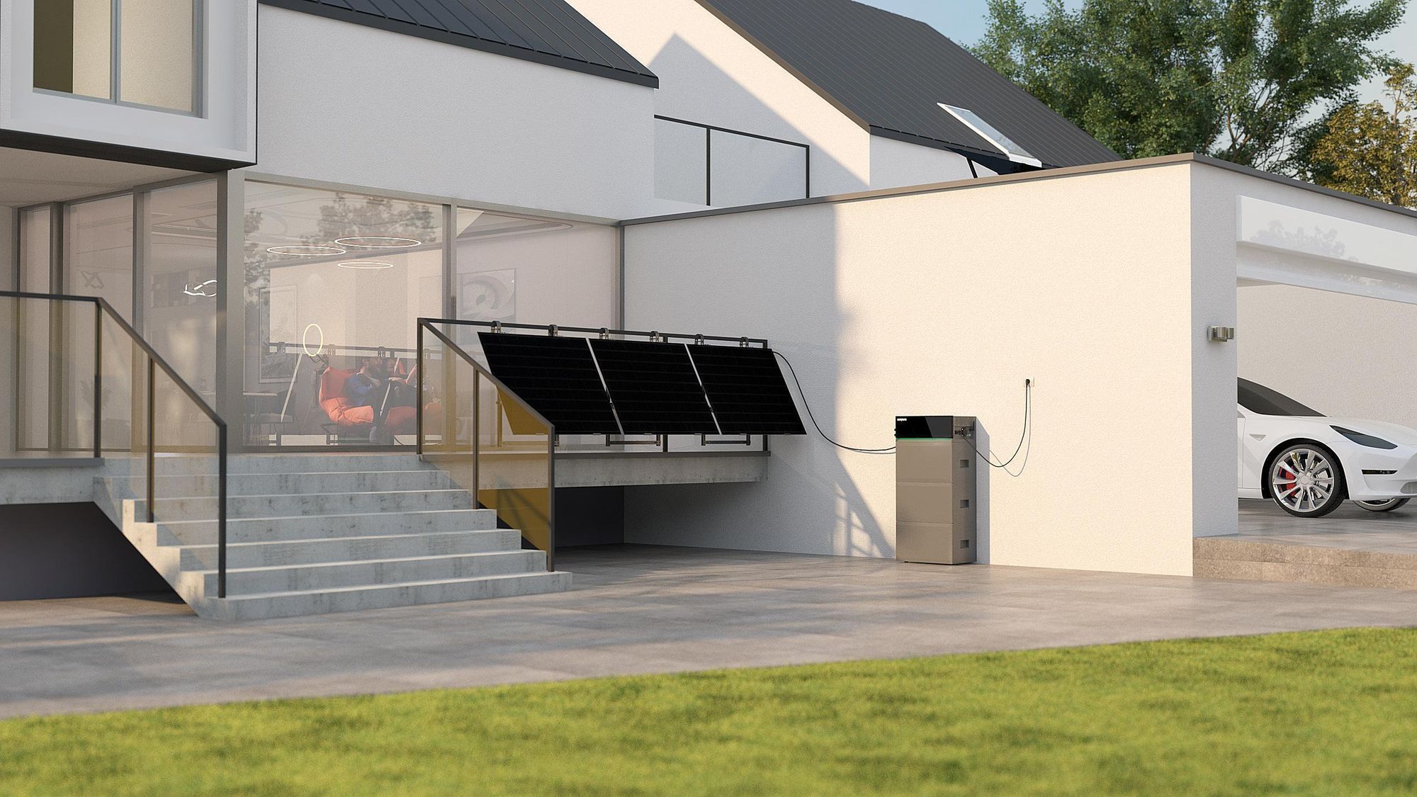 Sunpura S2400 All-in-One 2,4 kWh Speicher für Balkonkraftwerk mit 1x Smart Meter und 2x Sunpura Smart Plug, bis 9,6 kWh erweiterbar (0% MwSt)
