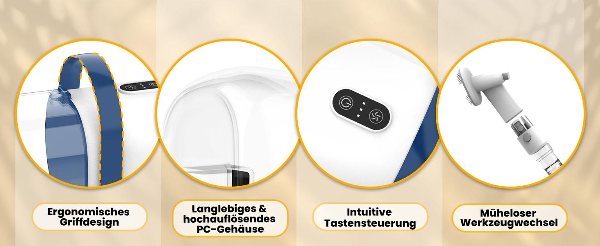 AIRROBO GP04 Hundepflegesauger und Hundehaarsauger, 12000 Pa Saugleistung, Hundestaubsauger zur Fellpflege, Haustier-Staubsauger-Pflegeset