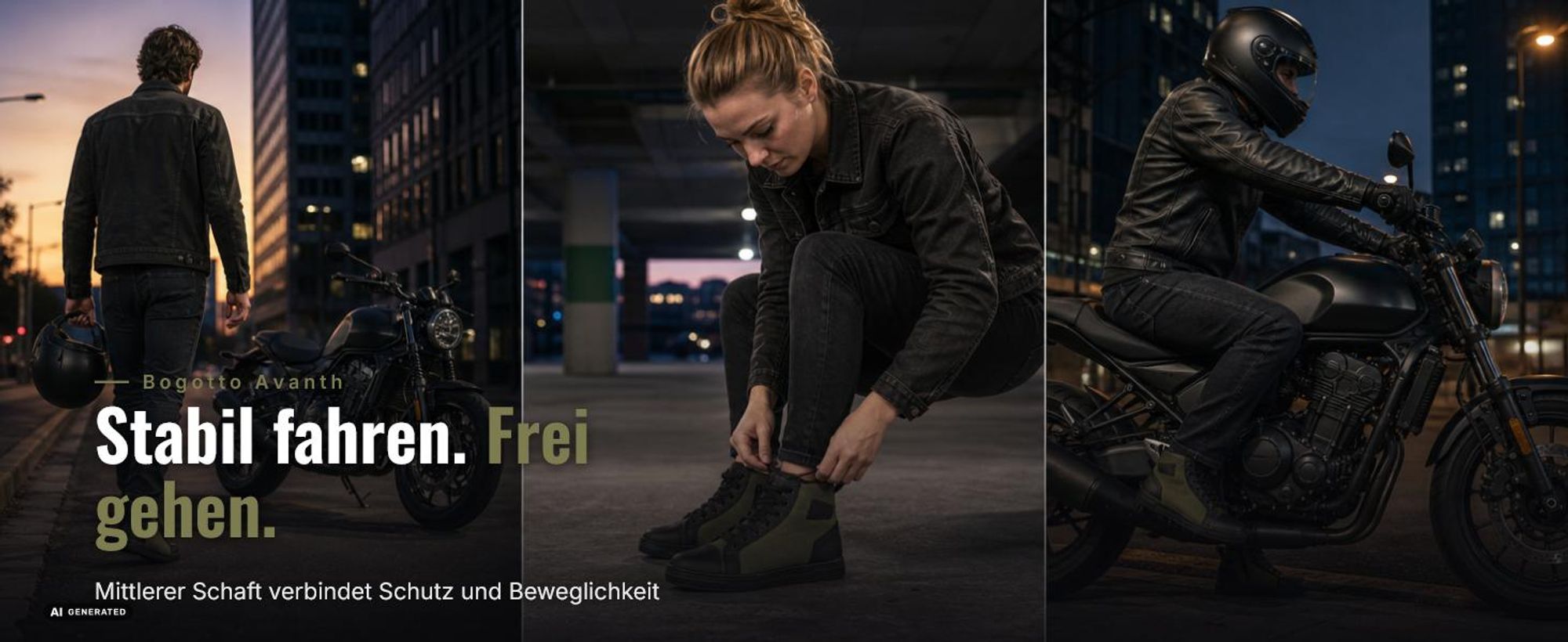 Bogotto Avanth Motorrad Schuhe, schwarz/grün, 43