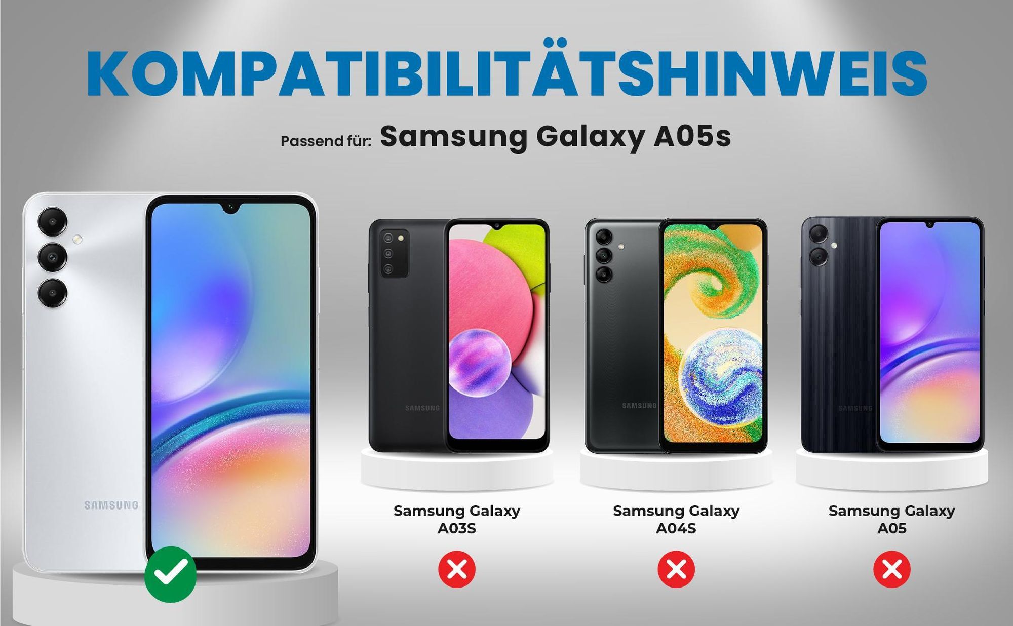 Kompatibilitätshinweise Hülle für Samsung Galaxy A05s