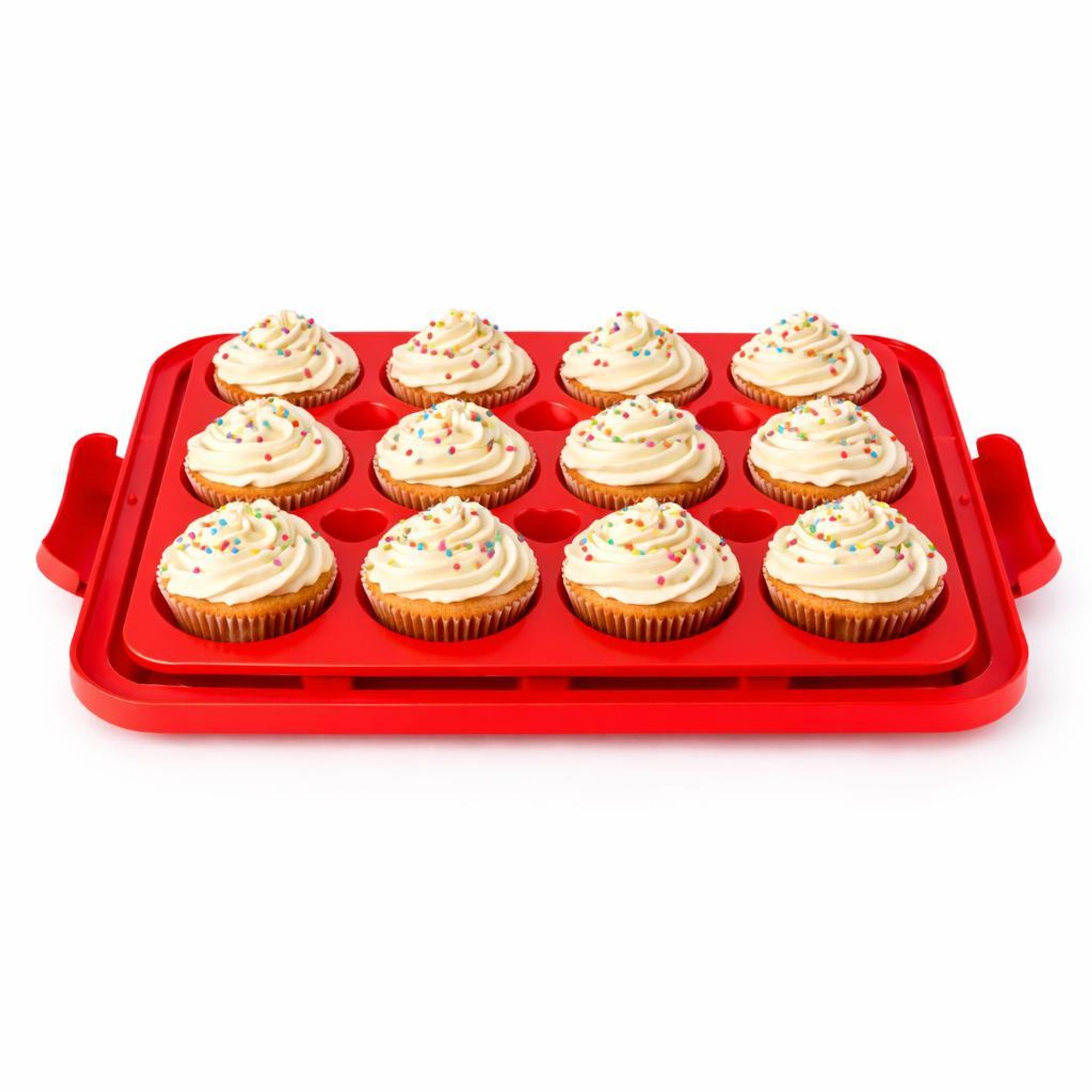 WELLHAUS Kuchenbehälte Rot 31x10cm – Transportbox mit Deckel