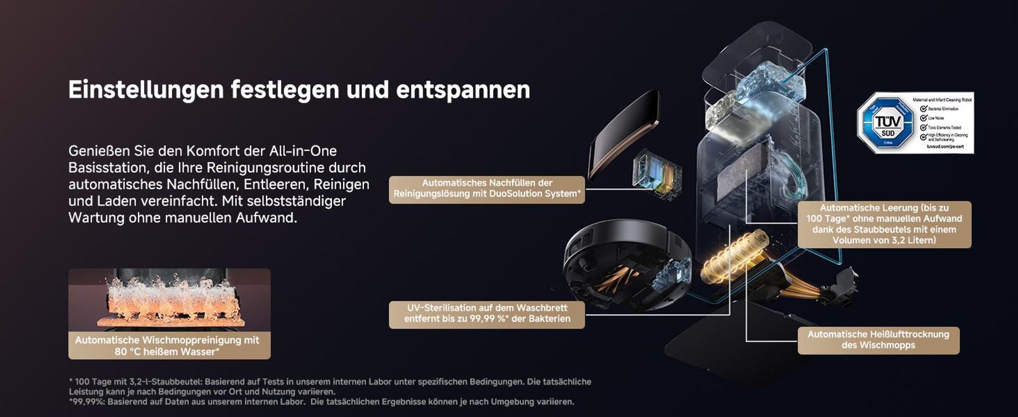 MOVA Z60 Ultra Roller Complete Saugroboter 28.000 Pa, HydroForce™ Hochdruck-Wischen, AutoShield™ Teppichschutz, StepMaster™ 2.0, FlexScope™ Navigation