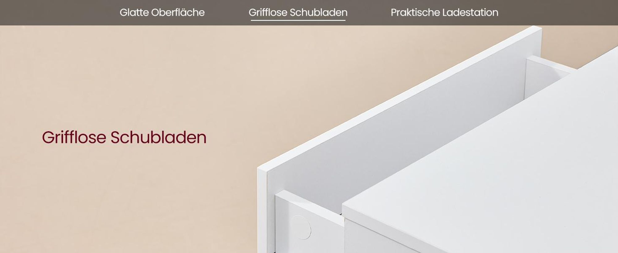 VASAGLE Frisiertisch mit Spiegel und LED-Beleuchtung, Steckdosenleiste, 3 Lichtfarben, mit verstellbaren Ablagen, weiß