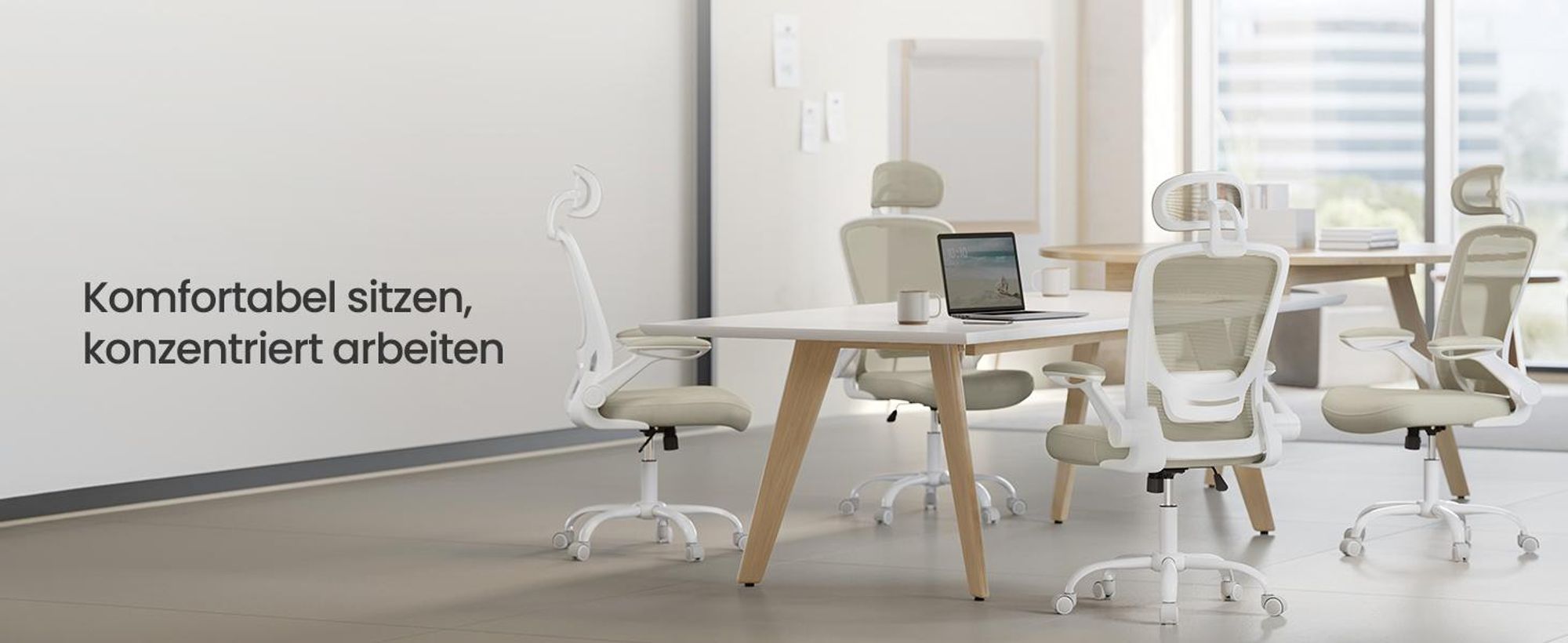 SONGMICS Bürostuhl ergonomisch, Schreibtischstuhl, Drehstuhl mit Mesh, gepolsterte Lendenstütze, Wippfunktion, 53 cm große Sitzfläche