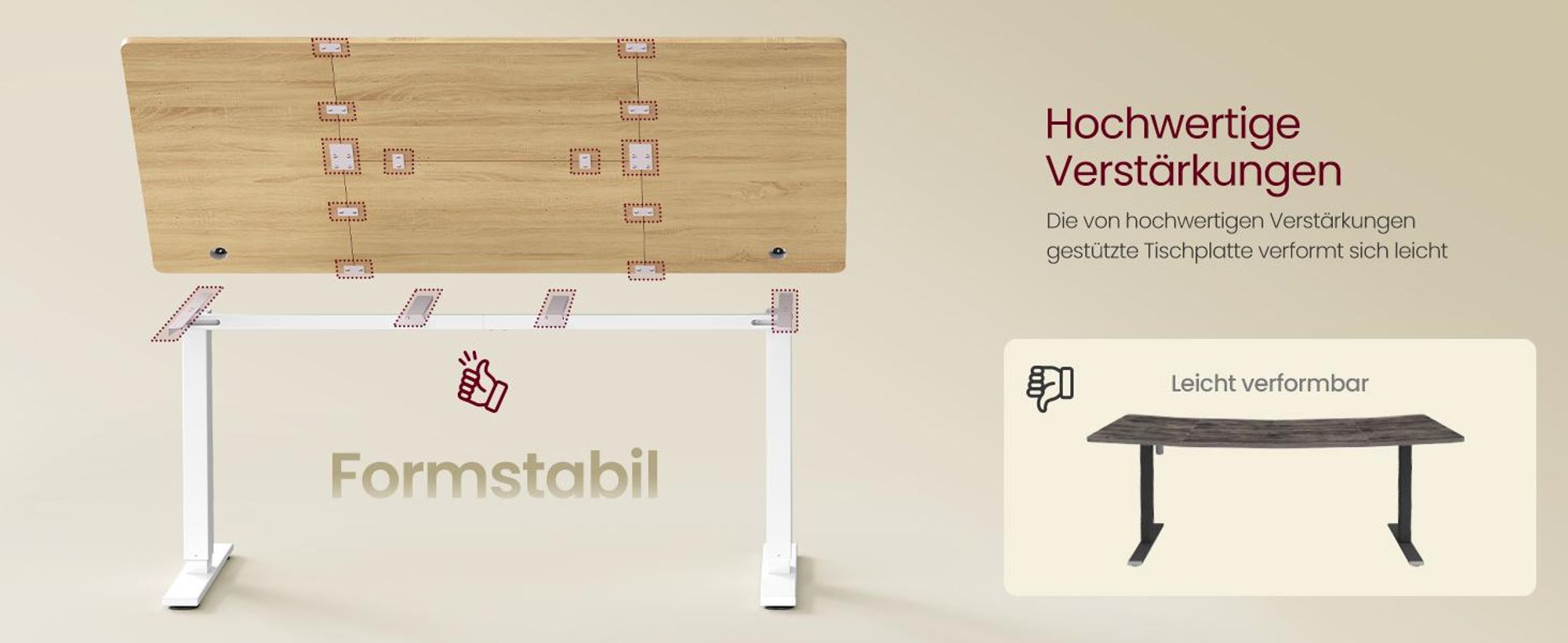 VASAGLE Elektrisch Höhenverstellbarer Schreibtisch, Stehpult mit Typ-C und Kabelmanagement für Home Office, 180 x 80 cm, Eichefarben