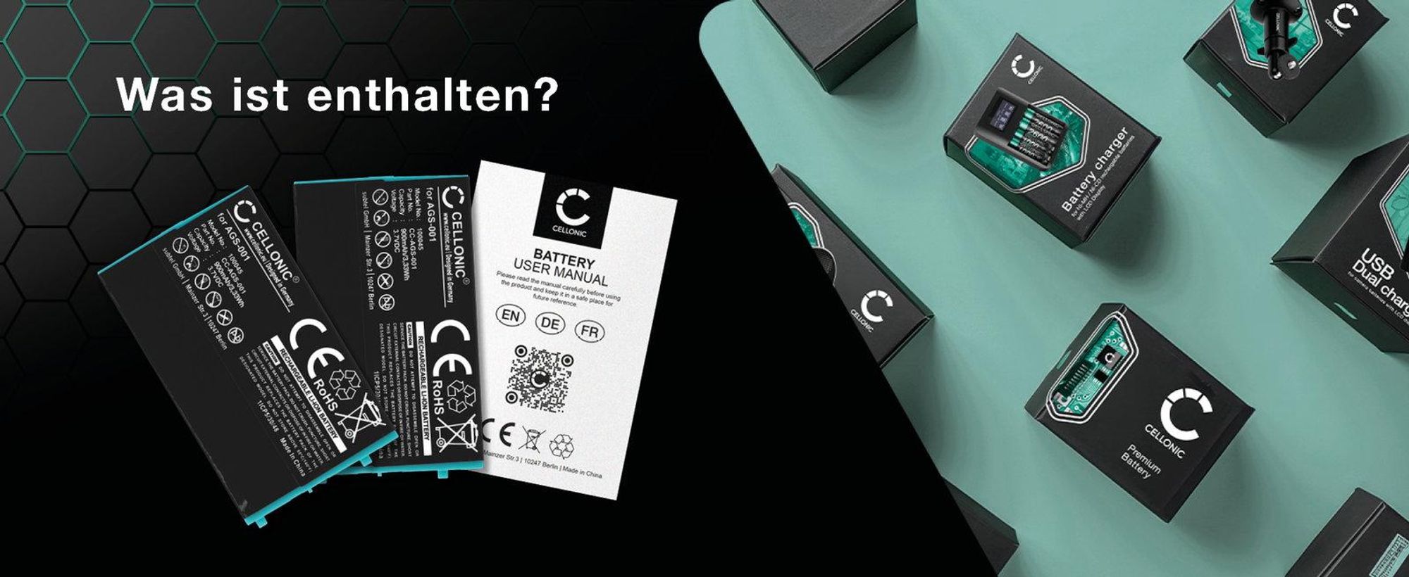 CELLONIC 2x Akku für Spielekonsole Kompatibel mit Nintendo Gameboy Advance SP, AGS-001 - (900mAh, 3.7V)