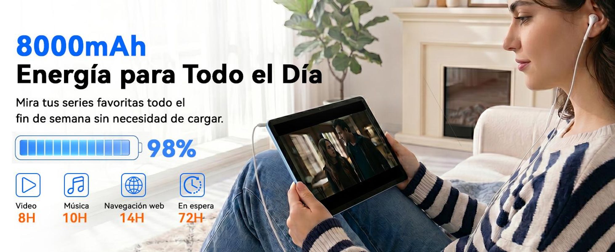 TABWEE T70 11" Tablet, 32(8+24)+256GB, Android 16, 8000mAh, BT5.0, Face ID, Widevine L1, Rheinland, Incluye teclado, ratón, lápiz óptico, etc