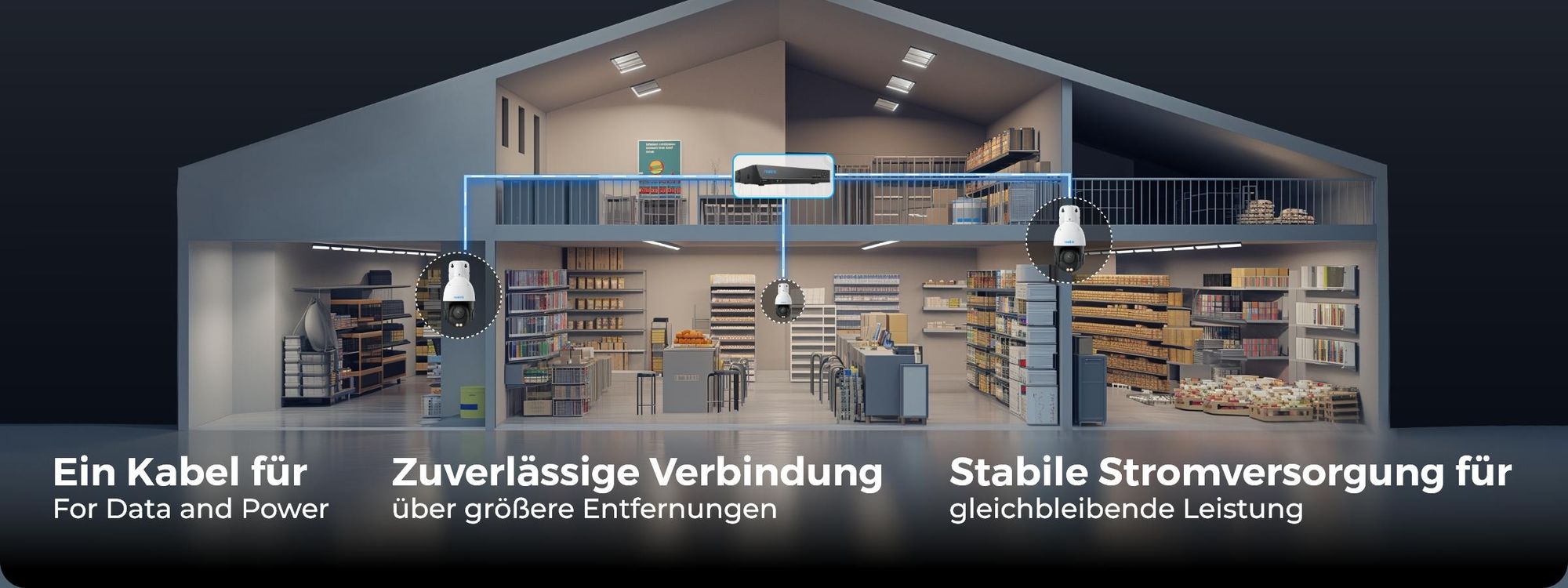 Reolink RLC-823S2, 4K 8MP PTZ PoE Überwachungskamera, 16X Optischer Zoom, 360° Abdeckung, Auto-Tracking, Farbnachtsicht, Smarte Erkennung, IP66