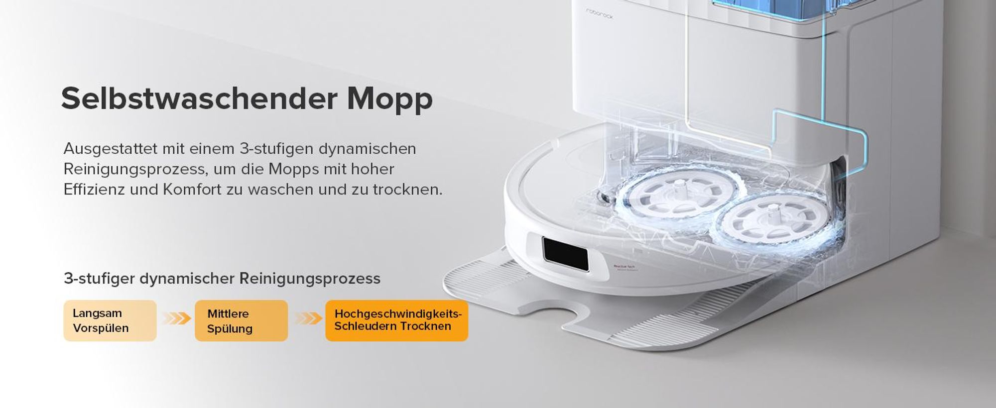 Roborock QV 35A Staubsauger Roboter 8.000pa(Upgrade von Qrevo/Qrevo Plus),Anti-Verfilzungs-Seitenbürste, PreciSense LiDAR, All-in-One Dock, Weiß