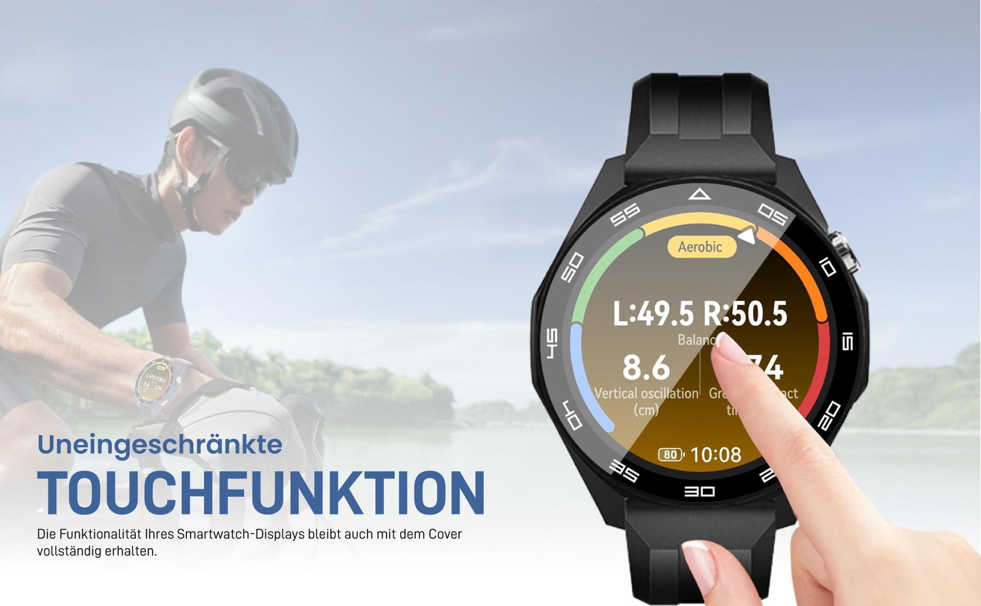 Transparent Watch Bumper für Huawei Watch GT6 46 mm mit Aufprallschutz