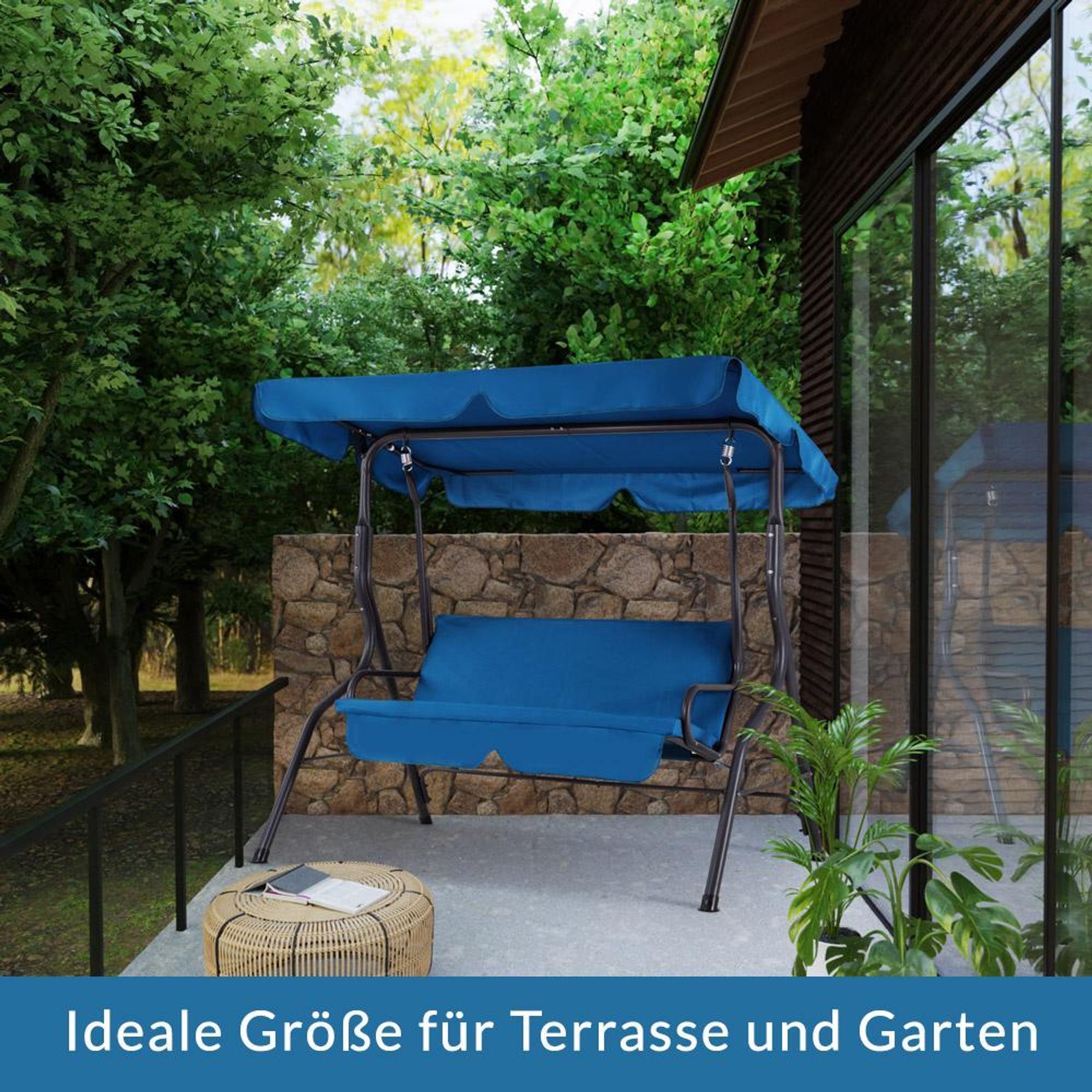 CASARIA® Hollywoodschaukel 2-Sitzer mit Dach