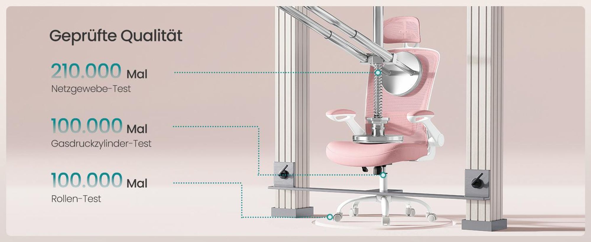 SONGMICS Bürostuhl ergonomisch, Schreibtischstuhl, Drehstuhl mit Mesh, gepolsterte Lendenstütze, Wippfunktion, 53 cm große Sitzfläche