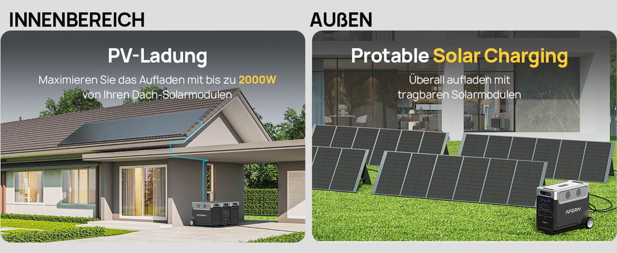 AFERIY P310 Powerstation Host 3840Wh/3600W mit erweiterbarer LiFePO4 Batterie
