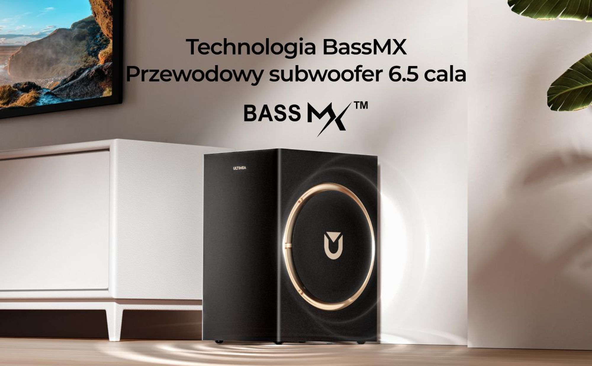 ULTIMEA 3.1.2-kanałowy soundbar z Dolby Atmos, system surround do telewizora z 6,5-calowym subwooferem, Bluetooth 5.4, HDMI eARC, 360W, Skywave F30 Boom