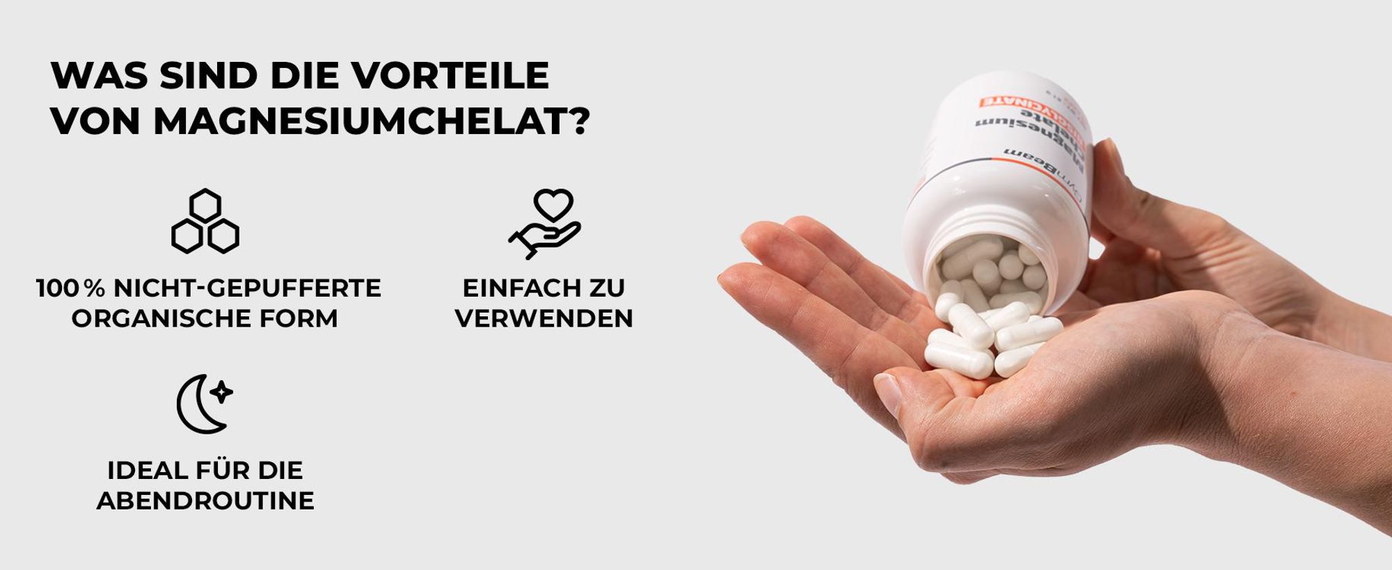 GymBeam - Magnesium Chelat (Bisglycinat), 90 Kapseln