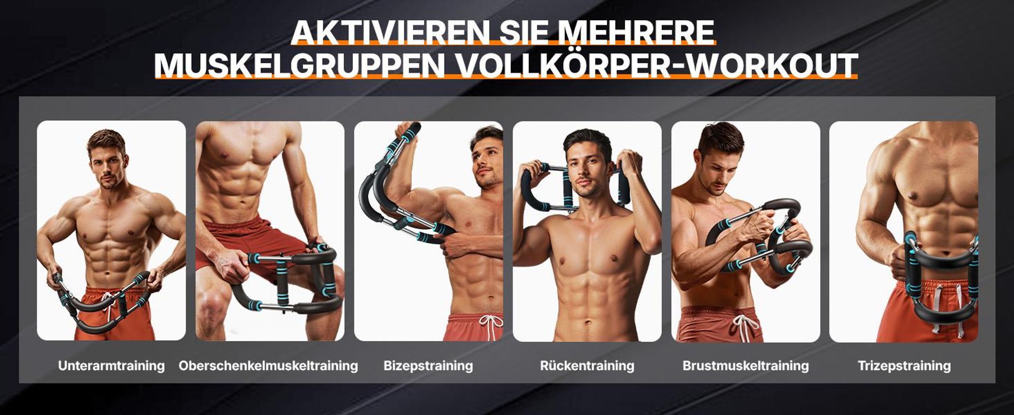 Armtrainer – Kraft-Twister U-Form, verstellbar 27-50kg, Abnehmbares Design für Zuhause, Büro und Reise kompakt tragbar