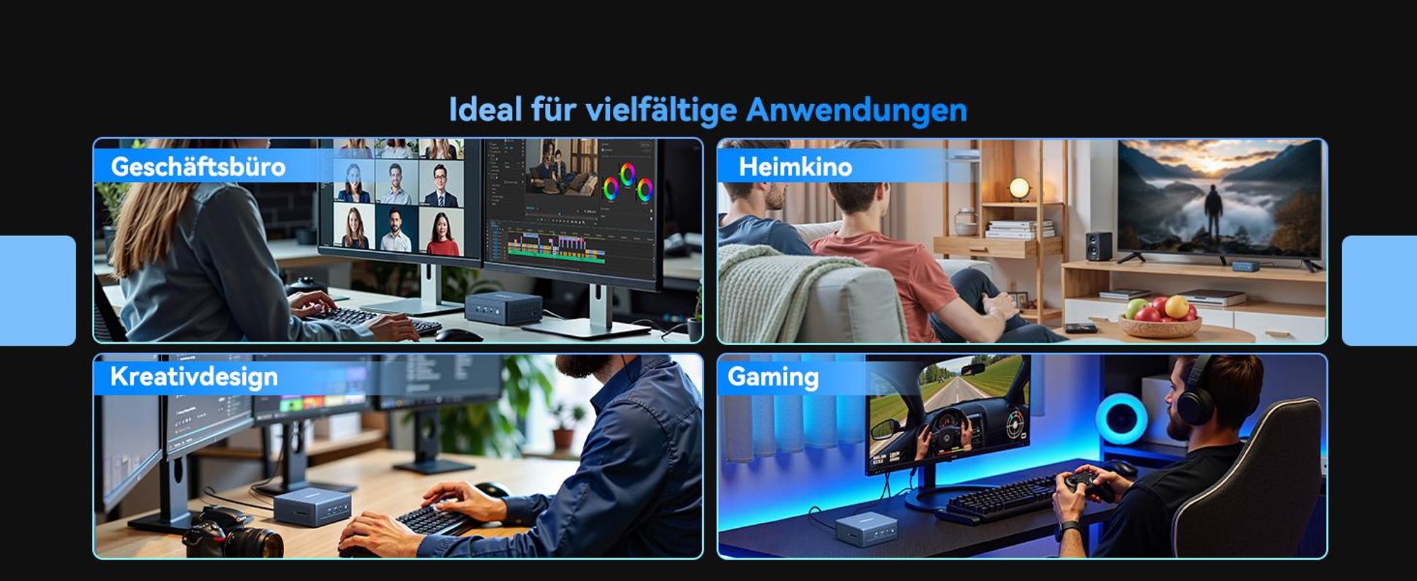 GEEKOM IT13 Mini PC, Intel i5-13600H, 16GB RAM & 1TB SSD, aufrüstbar, 4 Displays bis 8K, 2× USB4, IceBlast-Kühlung, vorinstalliertes System, für Büro