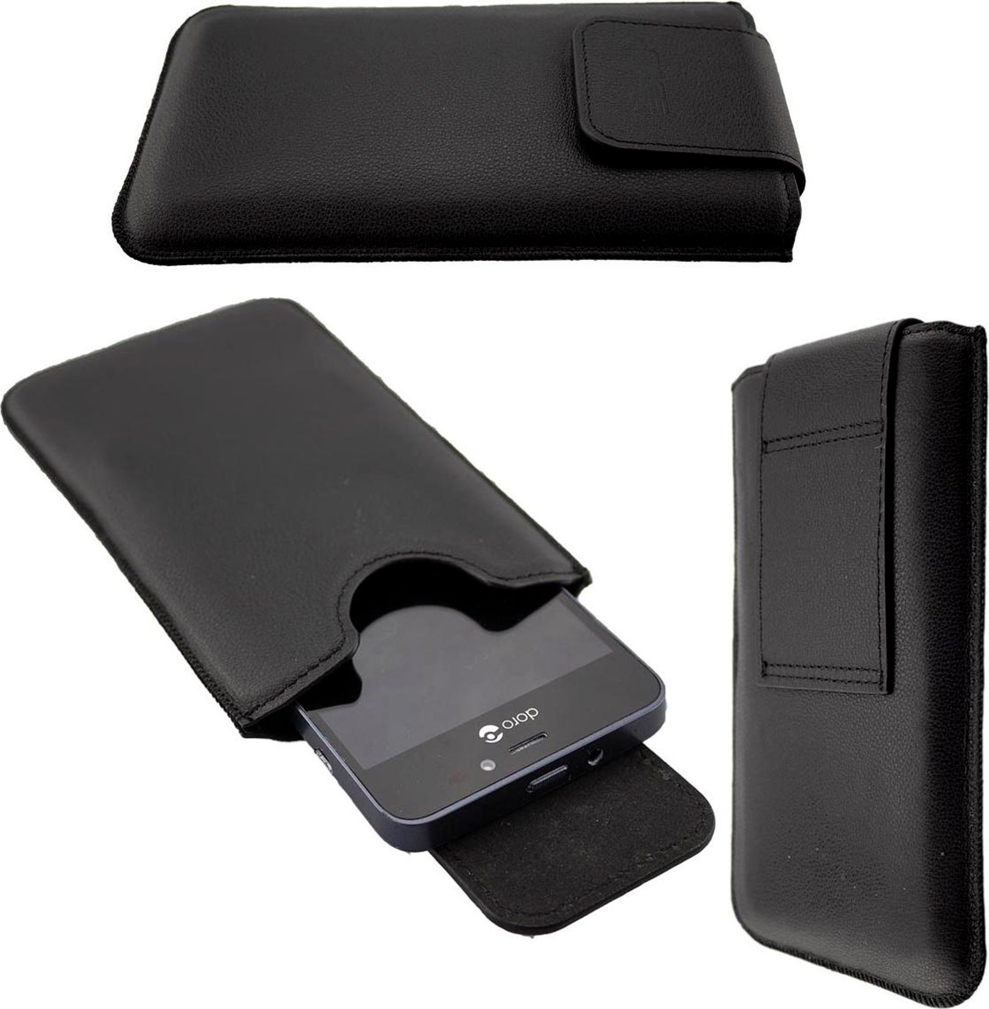 Etui Echtleder Handytasche passend für Xiaomi  und weitere Xiaomi Modelle mit einer Größe von 152 x 76 x 9 mm Bild 1