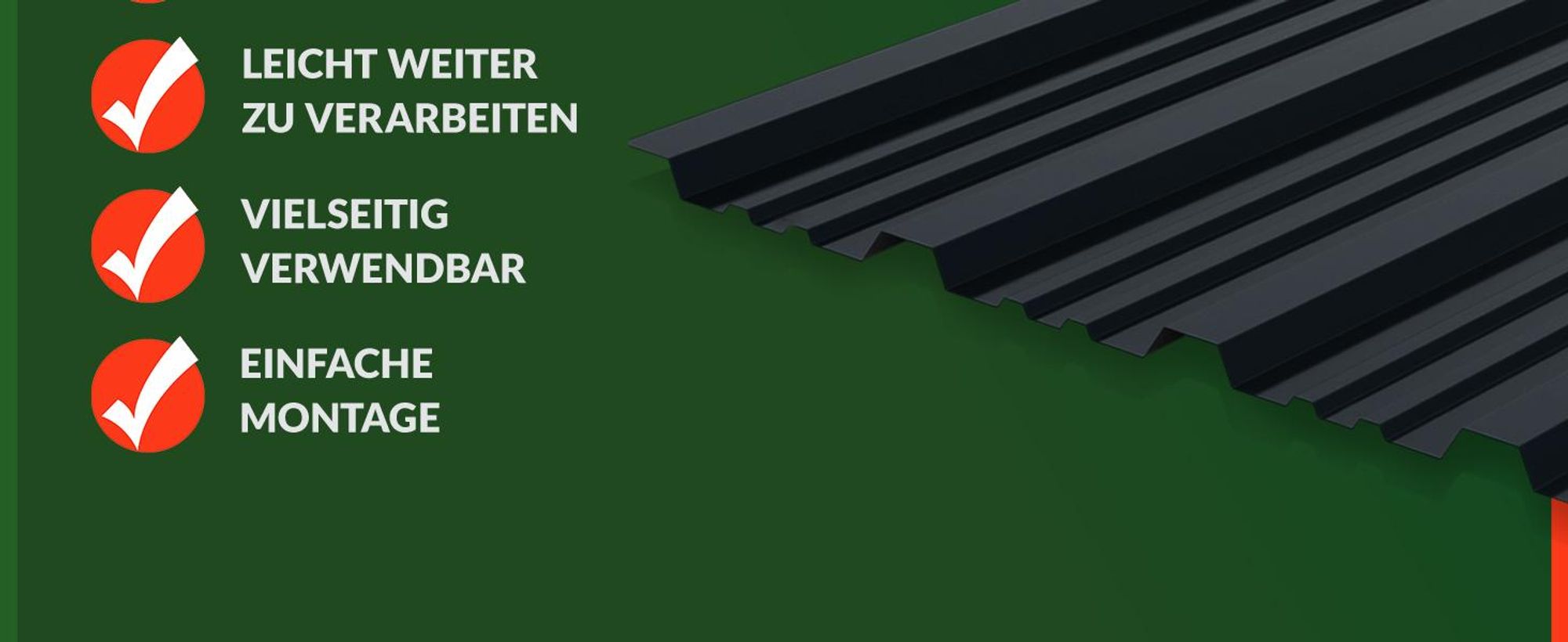 12x Trapezblech verzinkt anthrazit 129x46 cm 0,25 mm