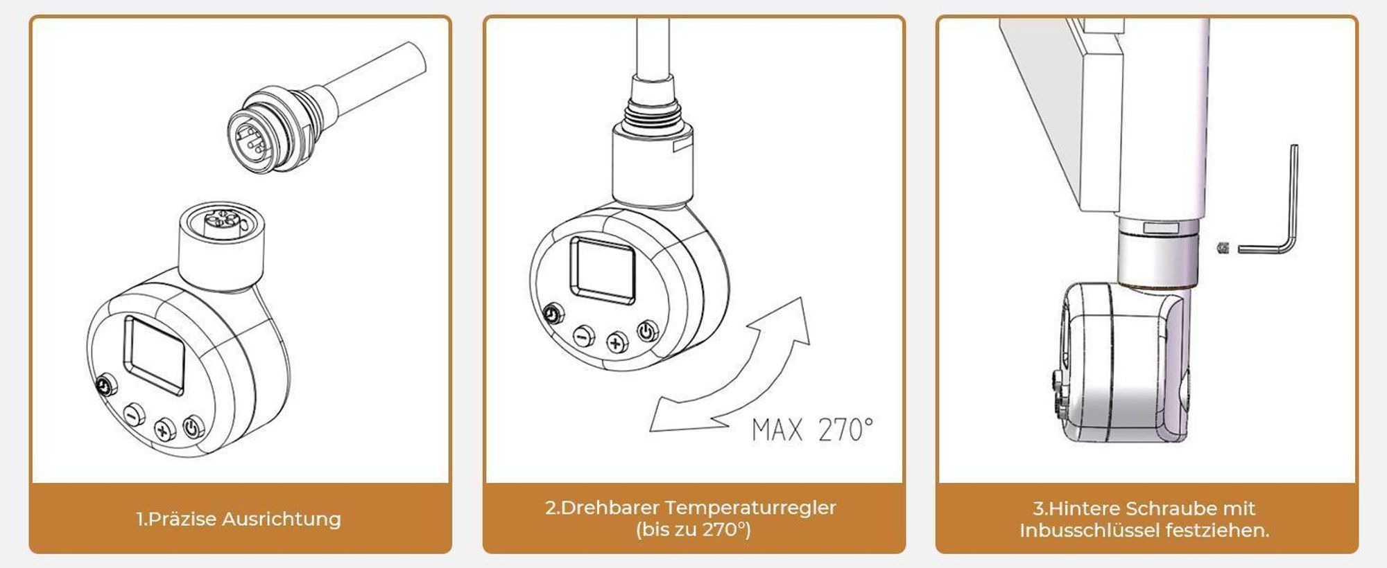 S'AFIELINA 1320×600mm Handtuchheizkörper Elektrisch, Badheizkörper Elektrisch mit Thermostat,WiFi,programmierbarem Timer,LCD-Anzeige,800 W,Anthrazit