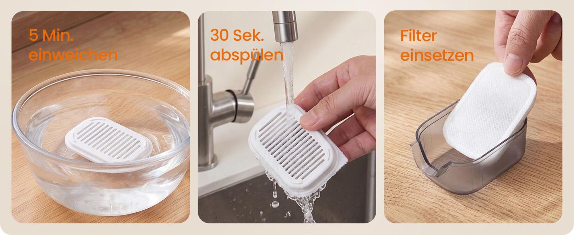 Feandrea Ersatzfilter für Katzenbrunnen, 4-Stufen-Filtersystem mit Aktivkohle, 12 Stück, 6,6 x 4,7 x 1 cm, Weiß