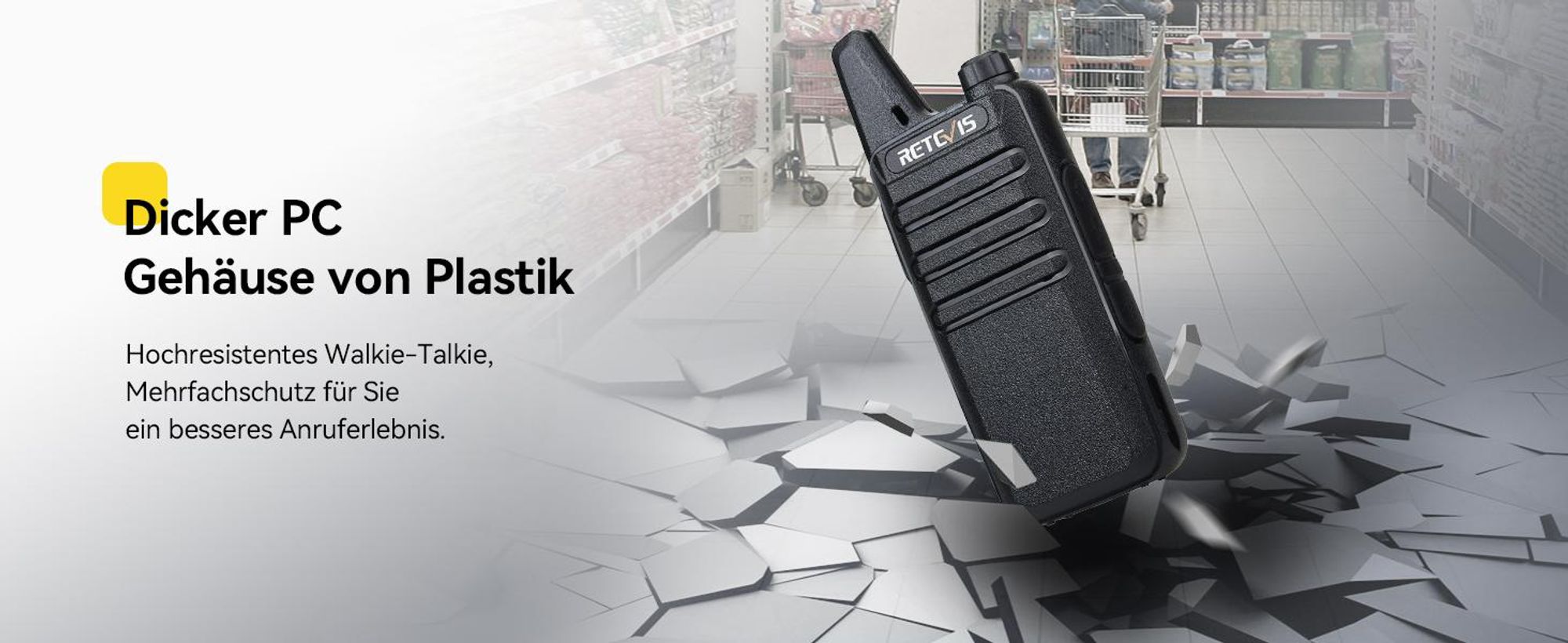 Retevis RT622 Walkie Talkie, 4er Mini Funkgeräte, PMR446 Lizenzfrei 16 CH, VOX Squelch Scan CTCSS/DCS, Funkgerät mit USB-Ladekabel, für Schule, Reisebüro, Supermarkt, Weingut
