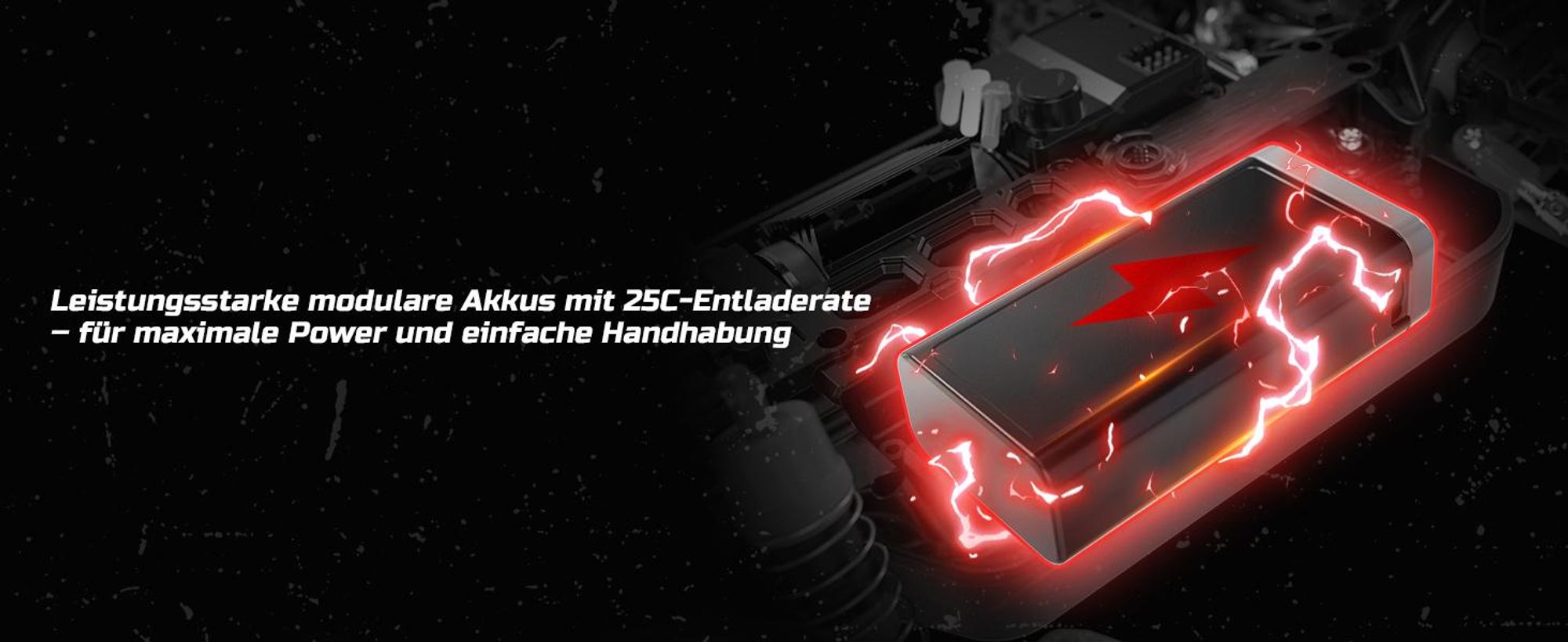 DEERC Ferngesteuertes Auto 1:16 Bürstenloser Motor 52 km/h, 4 WD Schnelles Rennauto mit 2 Akku für 40 Min. Laufzeit, 2.4-GHz RC Auto