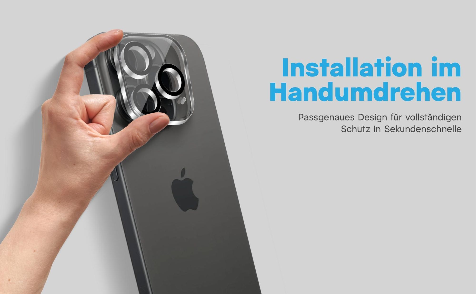 2x Kameraschutz aus 9H Glas für Apple iPhone 13 Pro in passgenauem Design