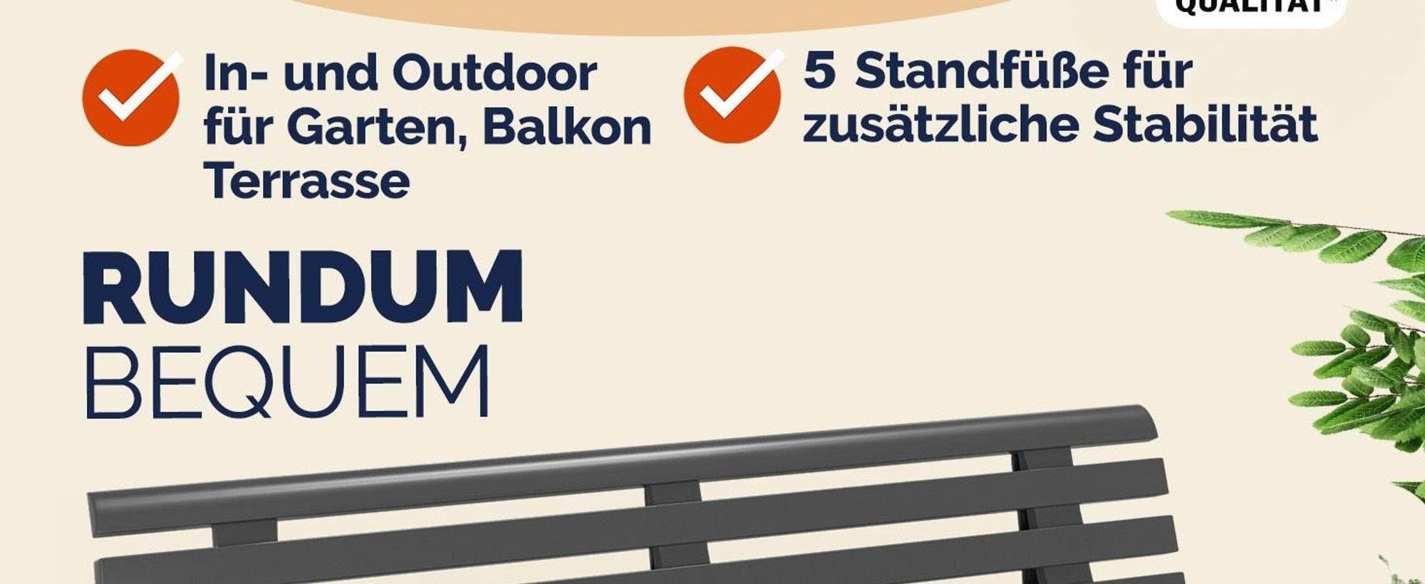 CASARIA® Gartenbank Wetterfest