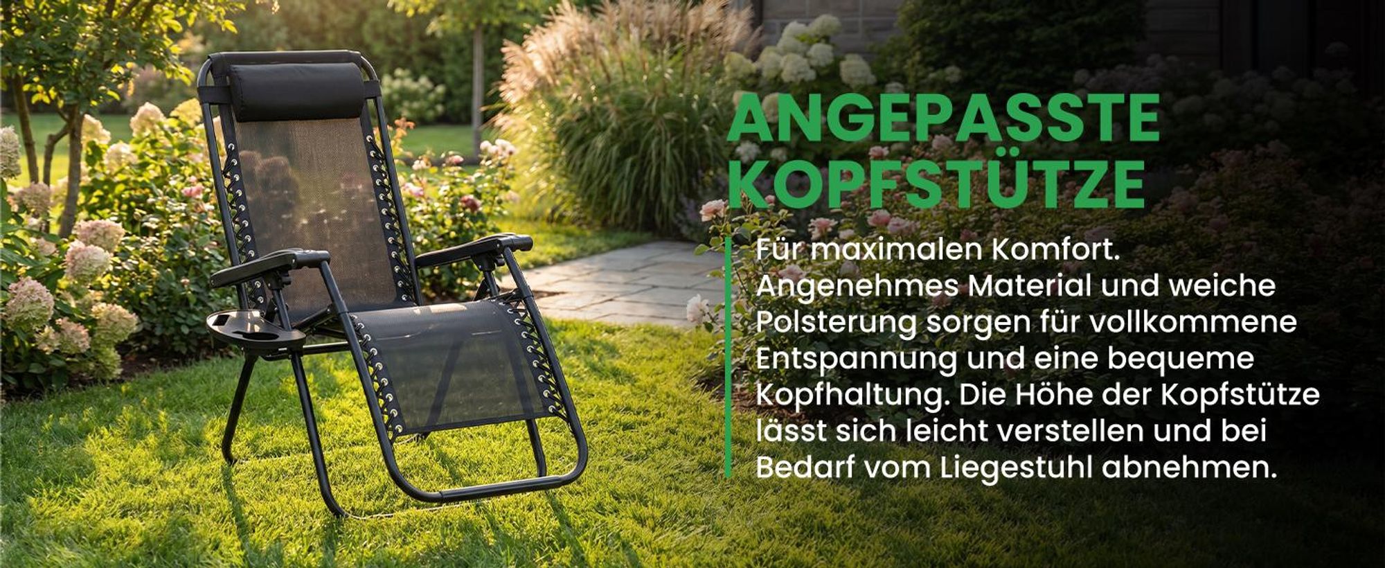 Gartenliege Sonnenliege Klappbarer Liegestuhl Garten Terrase
