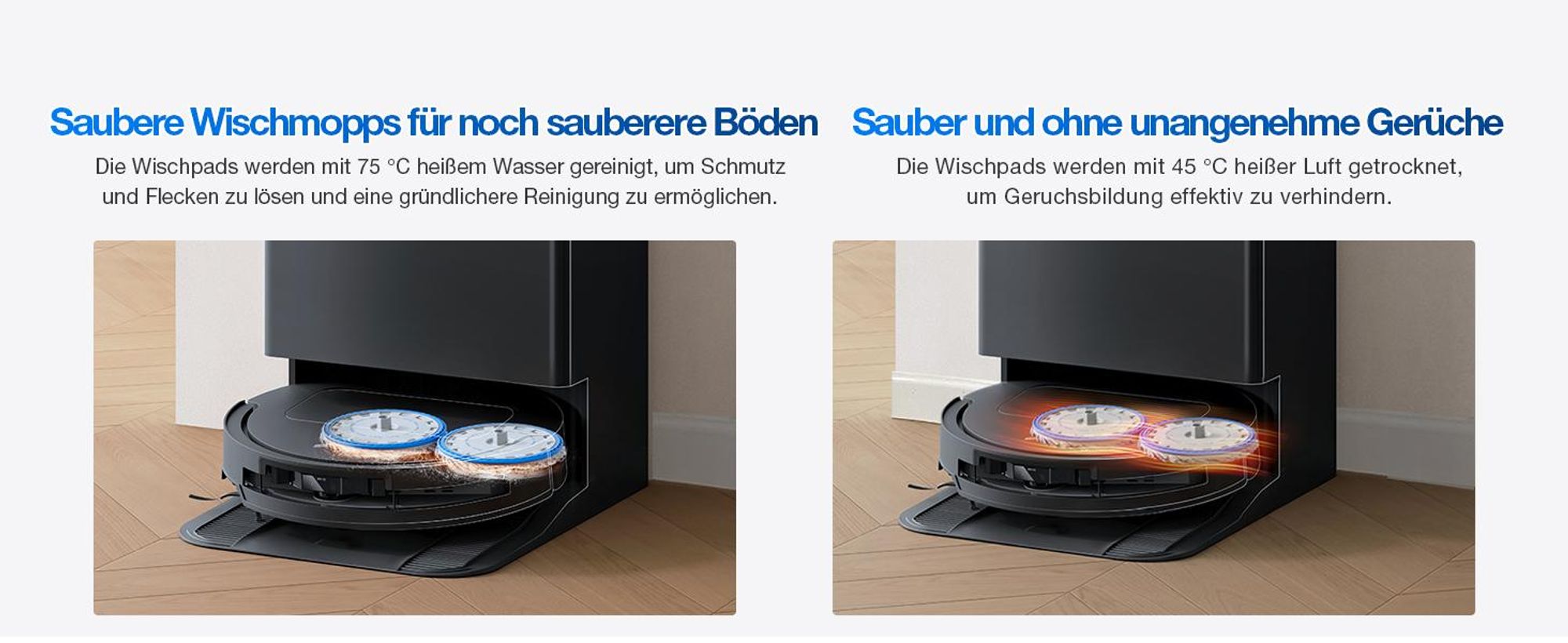 ECOVACS DEEBOT T50 PRO Omni Gen3 Care kit Staubsauger Roboter mit Wischfunktion (Enthält 2 zusätzliche Wischpads, 3 Filter und 3 Staubbeutel) Schwarz