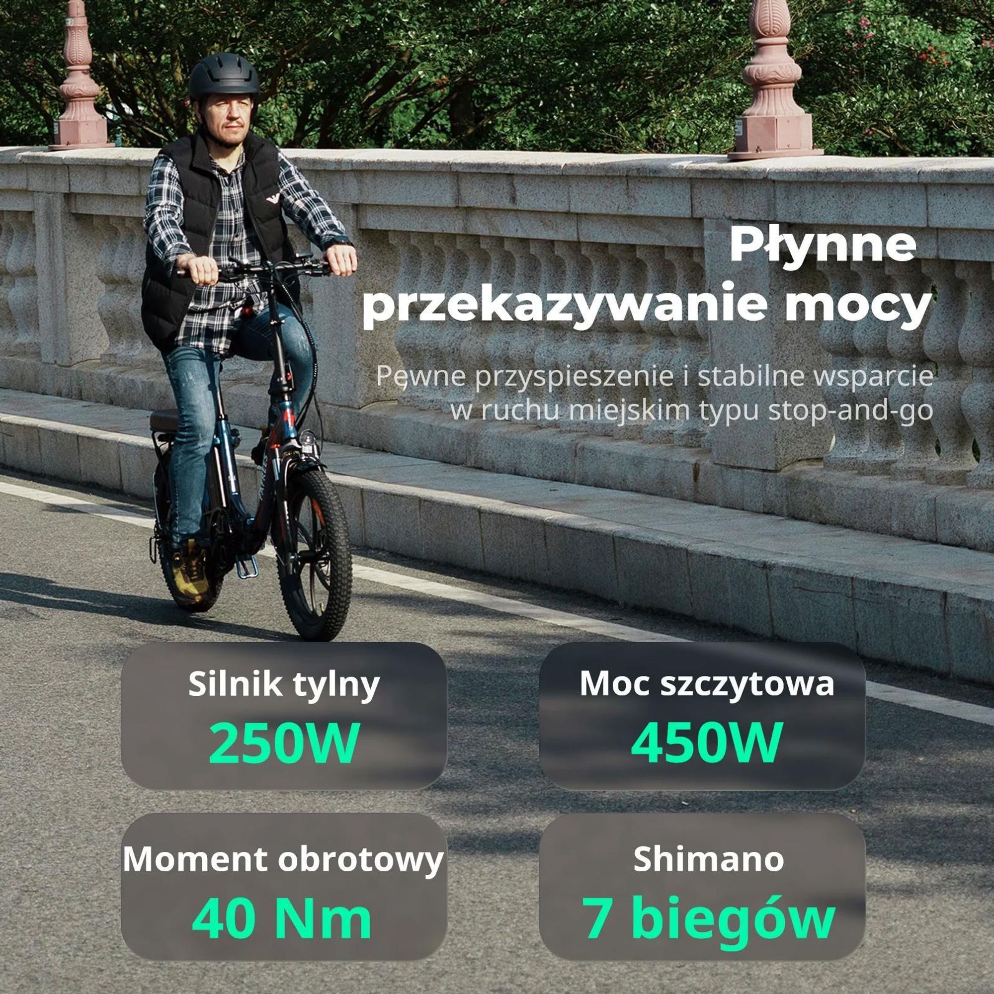 Rower Elektryczny FAFREES F20 Pro - Silnik 250W Akumulator 36V20Ah Opony 20" Mechaniczny Hamulec Tarczowy - Błękit Aurory