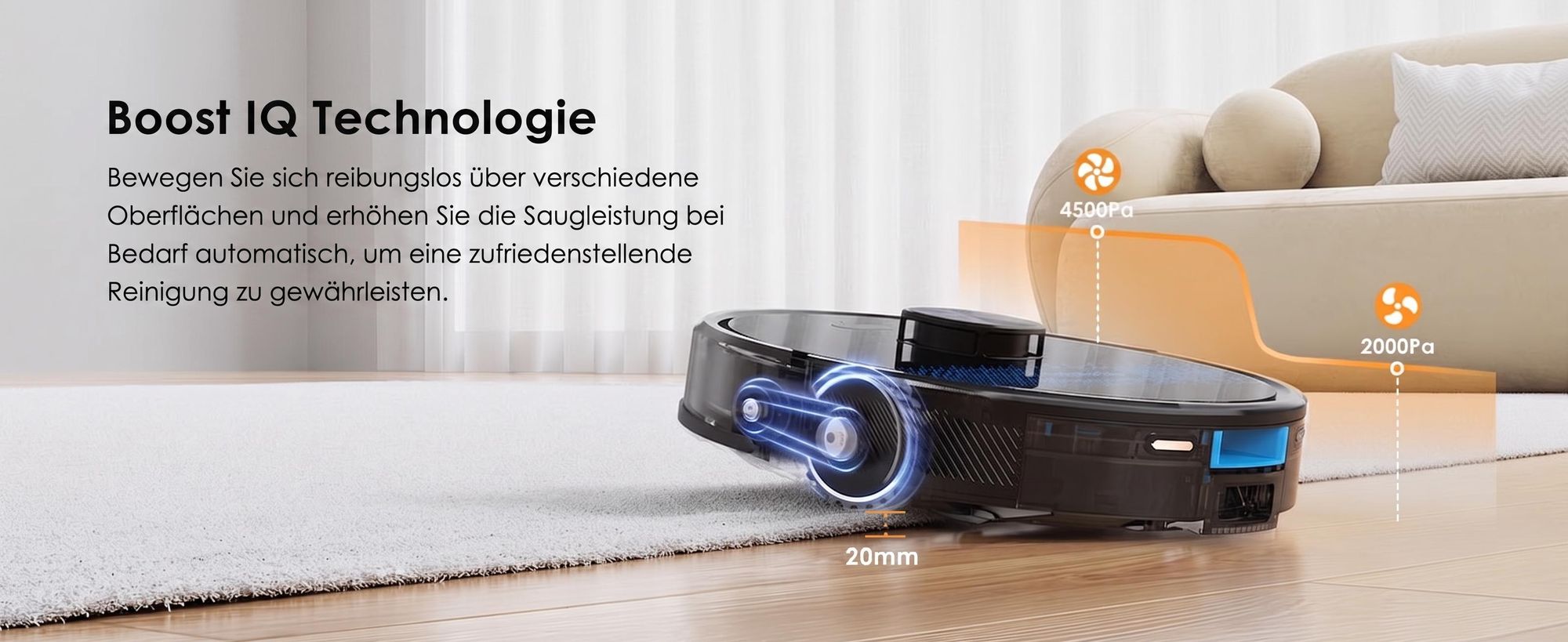 Lubluelu SL60 MAX+ Saugroboter mit Wischfunktion, automatische Absaugstation 2,5L, Laser Navigation, App Steuerung, Saugroboter für Tierhaare 120 Min