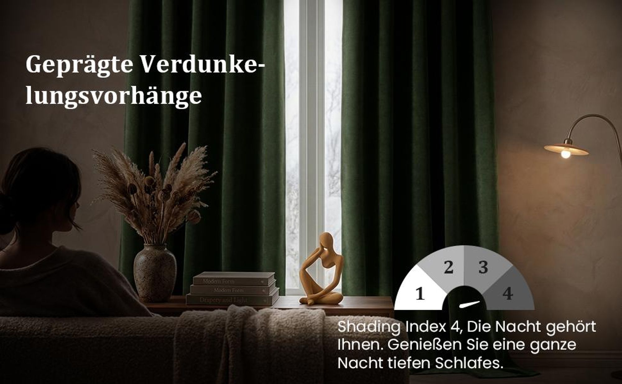 Chenille Vorhänge Grün 2er Set Blickdicht 98% - 510GSM Thermovorhang mit Multifunktionsband Kräuselband 132x214cm Verdunkelung Samtvorhänge für Wohnzimmer Schlafzimmer