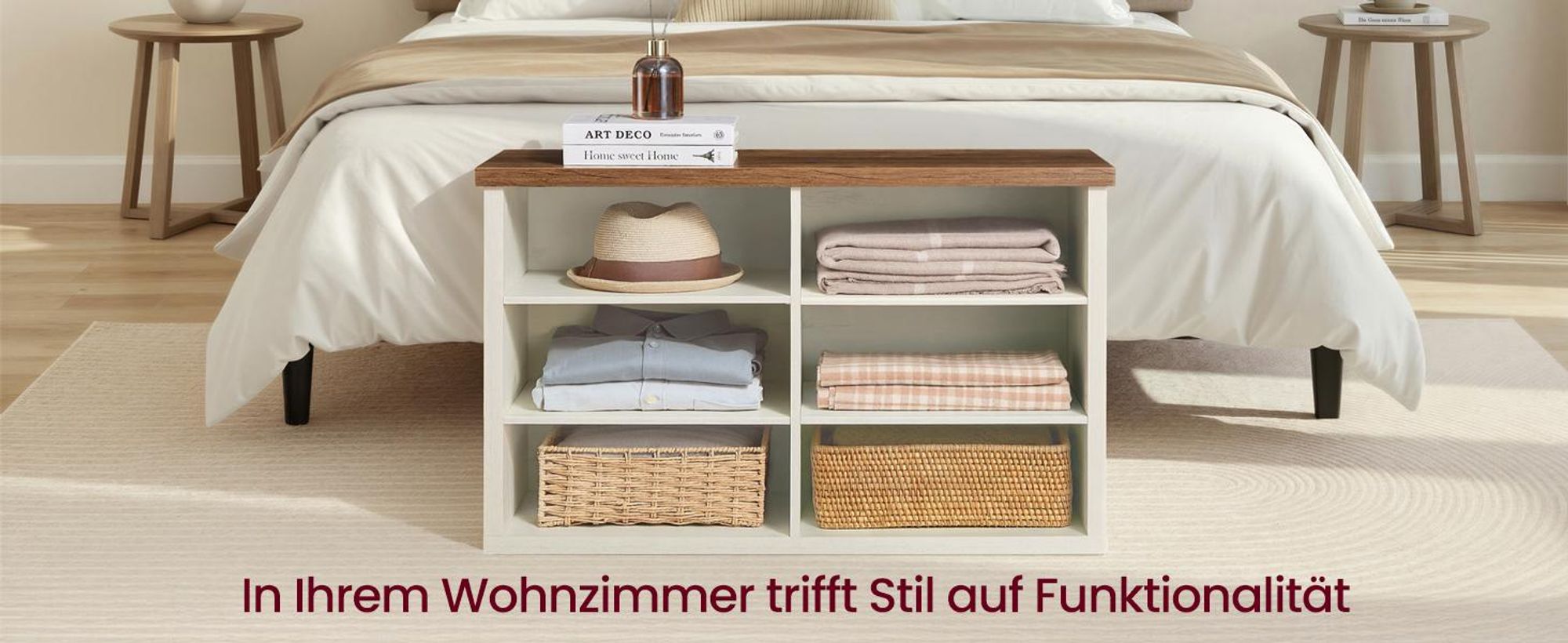 VASAGLE Schuhbank, Sitzbank mit Stauraum, Schuhregal 6 Fächer, verstellbare Ablagen, für Wohnzimmer, Flur, 29,5 x 80 x 50 cm