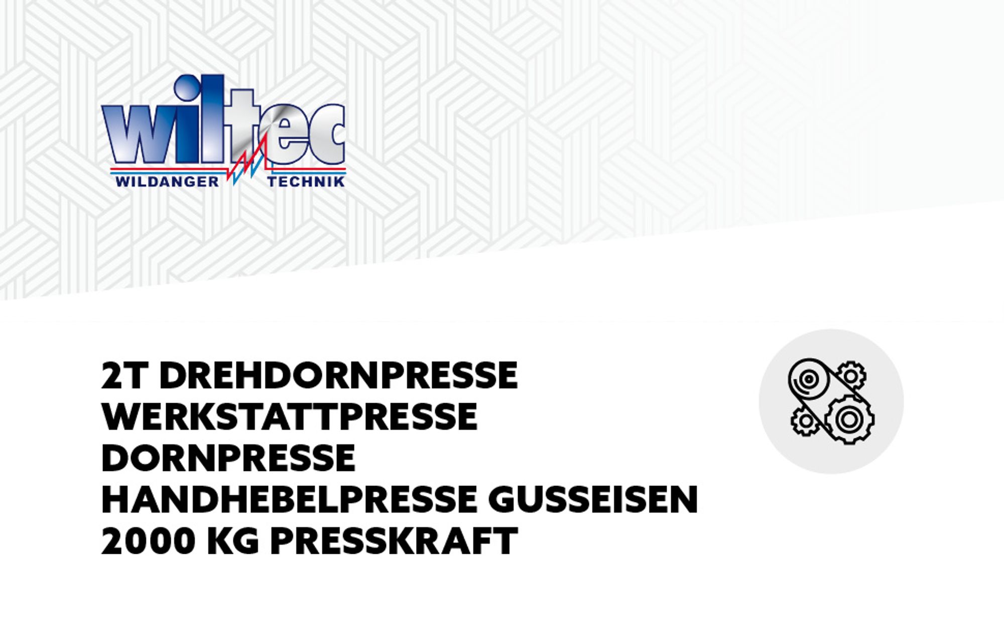 2T Drehdornpresse Werkstattpresse Dornpresse Handhebelpresse Gusseisen 2000 kg Presskraft