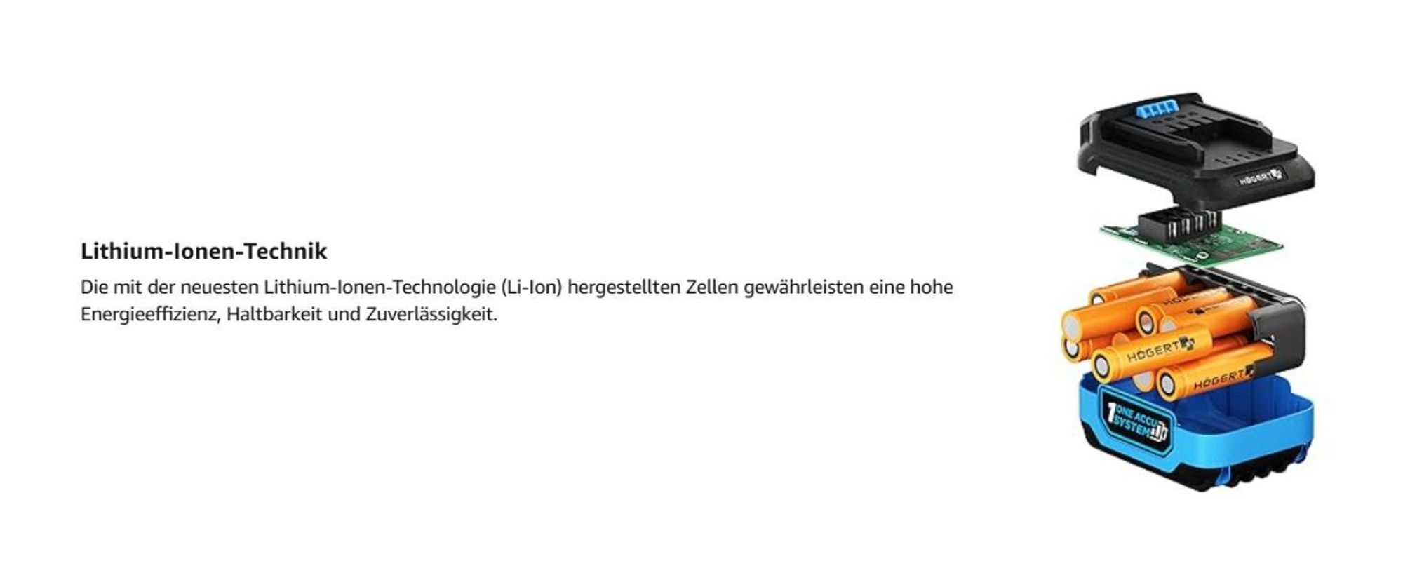 Hogert Li-Ion 4Ah 18V Akku Ht2E240-A40