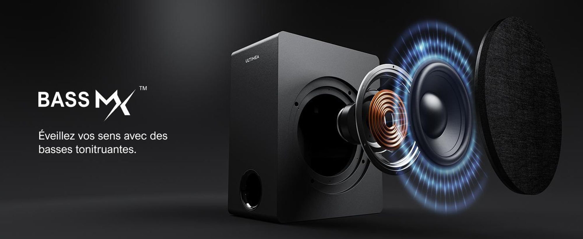 ULTIMEA Barre de son 5.1.2 canaux pour téléviseurs avec Dolby Atmos, Système de son surround home cinéma avec subwoofer pour un son cinéma, HDMI/Opt/Bluetooth