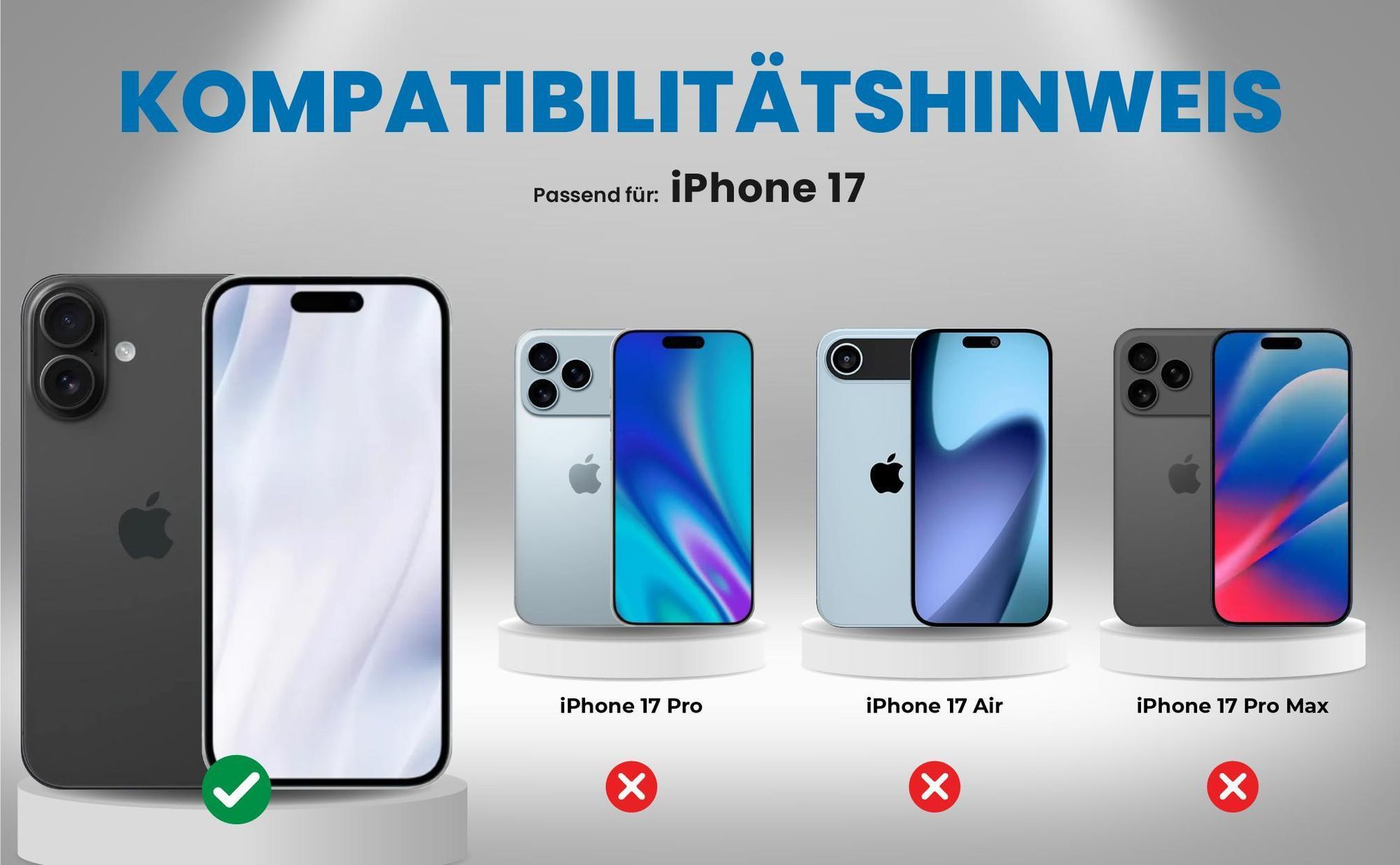 Kompatibilitätshinweise Hülle für Apple iPhone 17