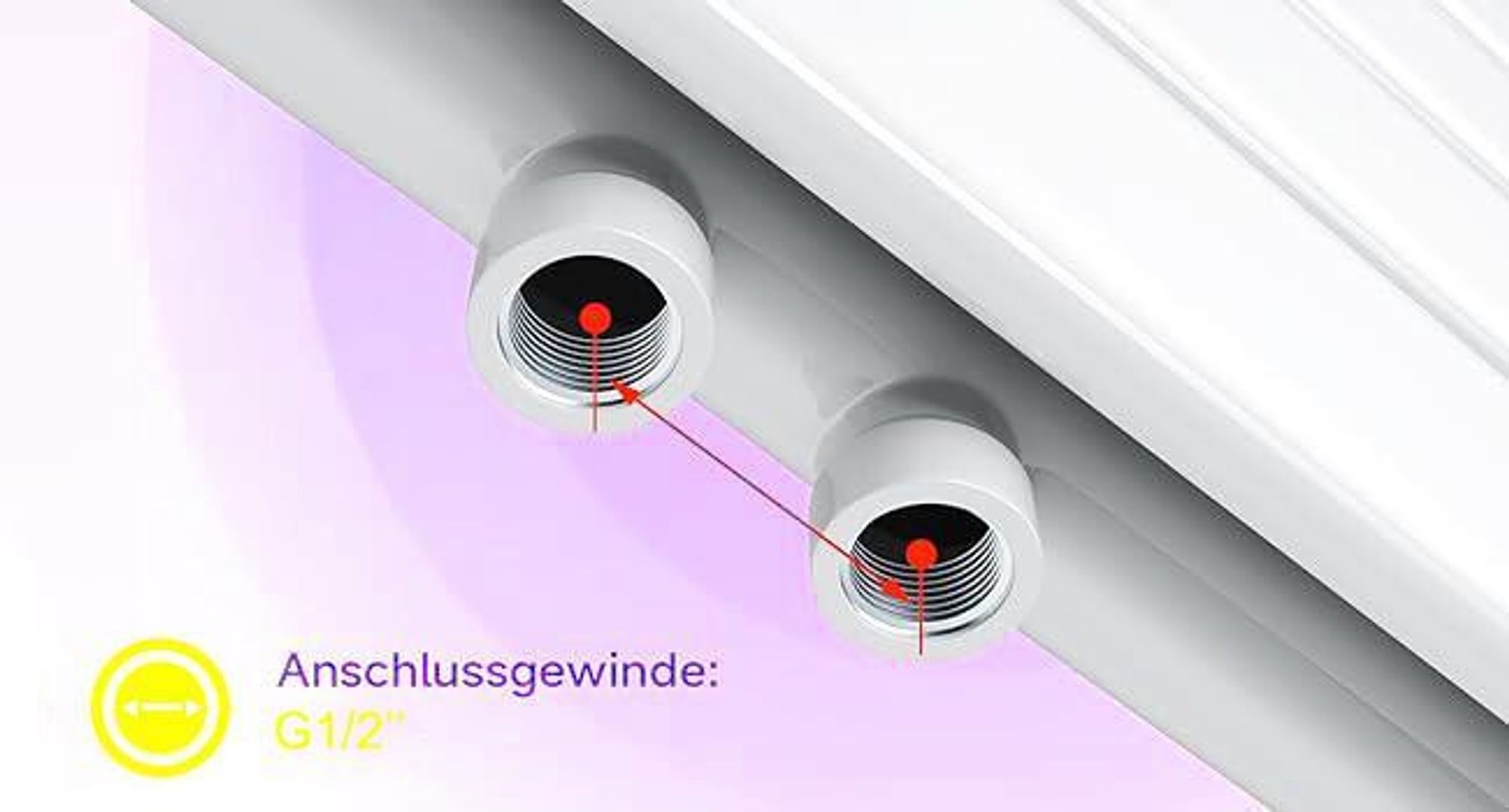 Acezanble Design Heizkörper Flach 1600 x 450 mm Weiß Doppellagig Vertikal Paneelheizkörper Mittelanschluss Radiator Heizung für Wohnzimmer 1593W