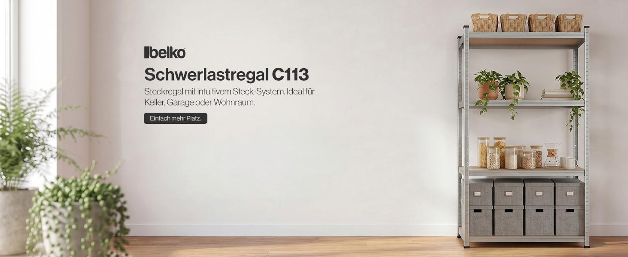 Steckregal Werkstattregal 1600x800x400 mm, 4 Ebenen, Farbe verzinkt, Traglast gesamt 320 kg, Kellerregal Schwerlastregal Metallregal Lagerregal