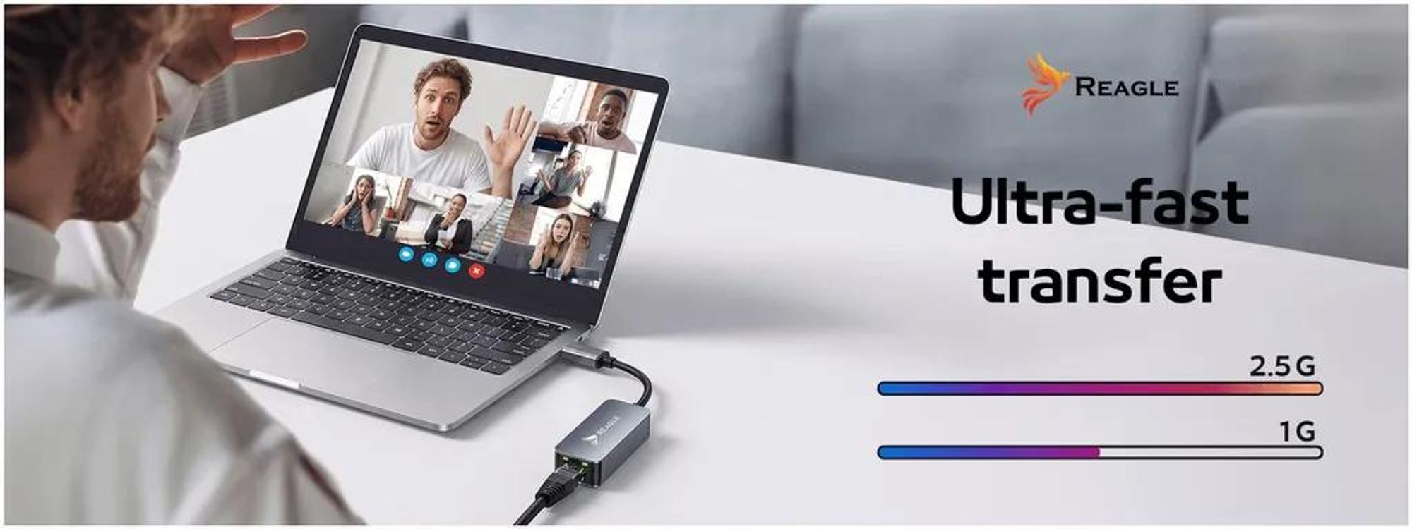 Reagle RYARJ7 – USB-A-auf-RJ45-2,5-Gigabit-Ethernet-Adapter