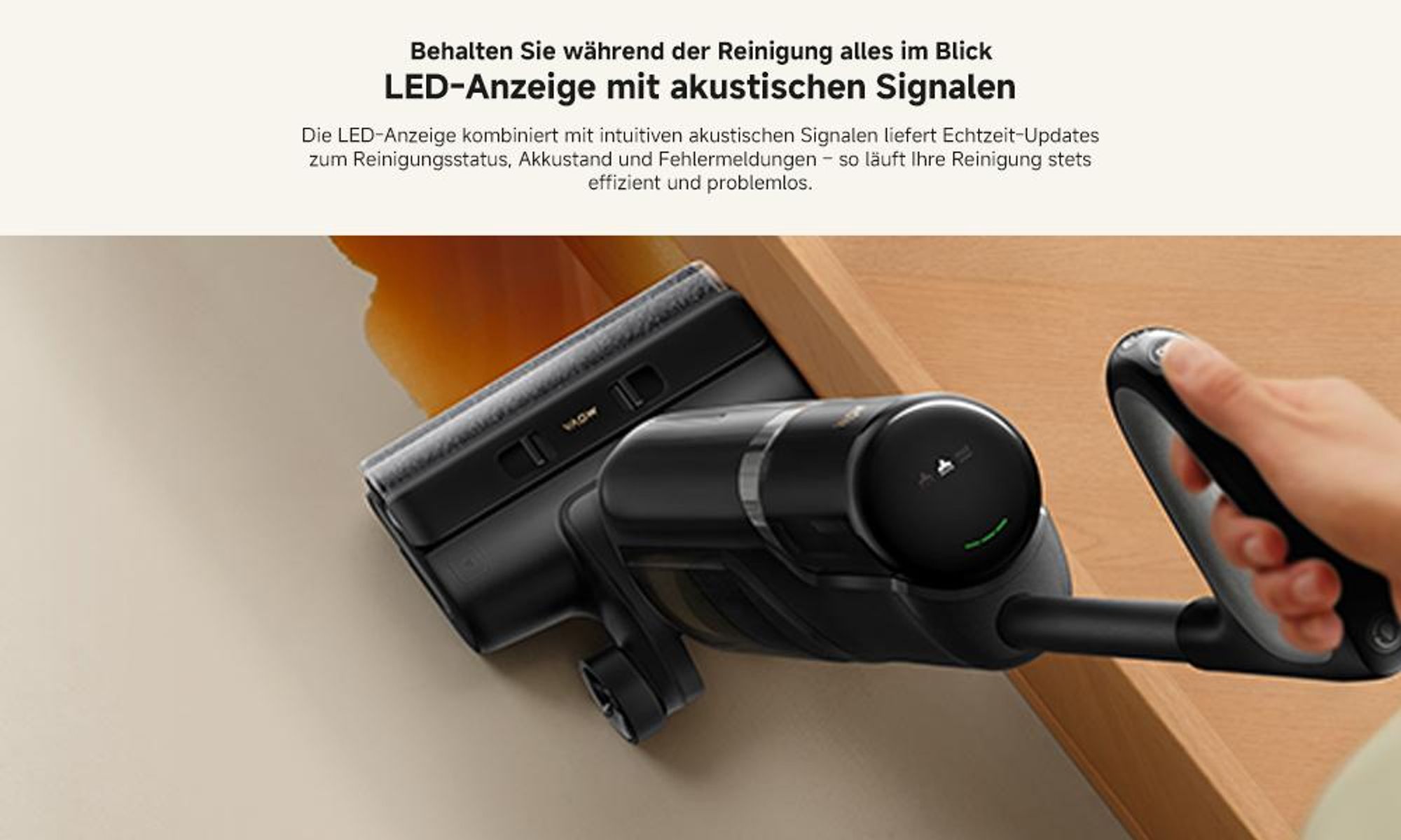 MOVA M10 Lite Nass- und Trockensauger, 20.000 Pa Akku-Waschsauger, 60°C Selbstreinigung, 180° flach, 30 Min.