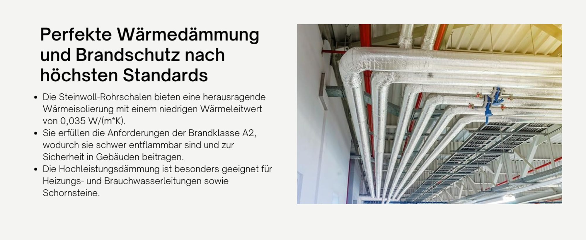 Rockwool RS800 28x20 - 30m Steinwolle Rohrisolierung Rohrschale Isolierung (ganz Karton)